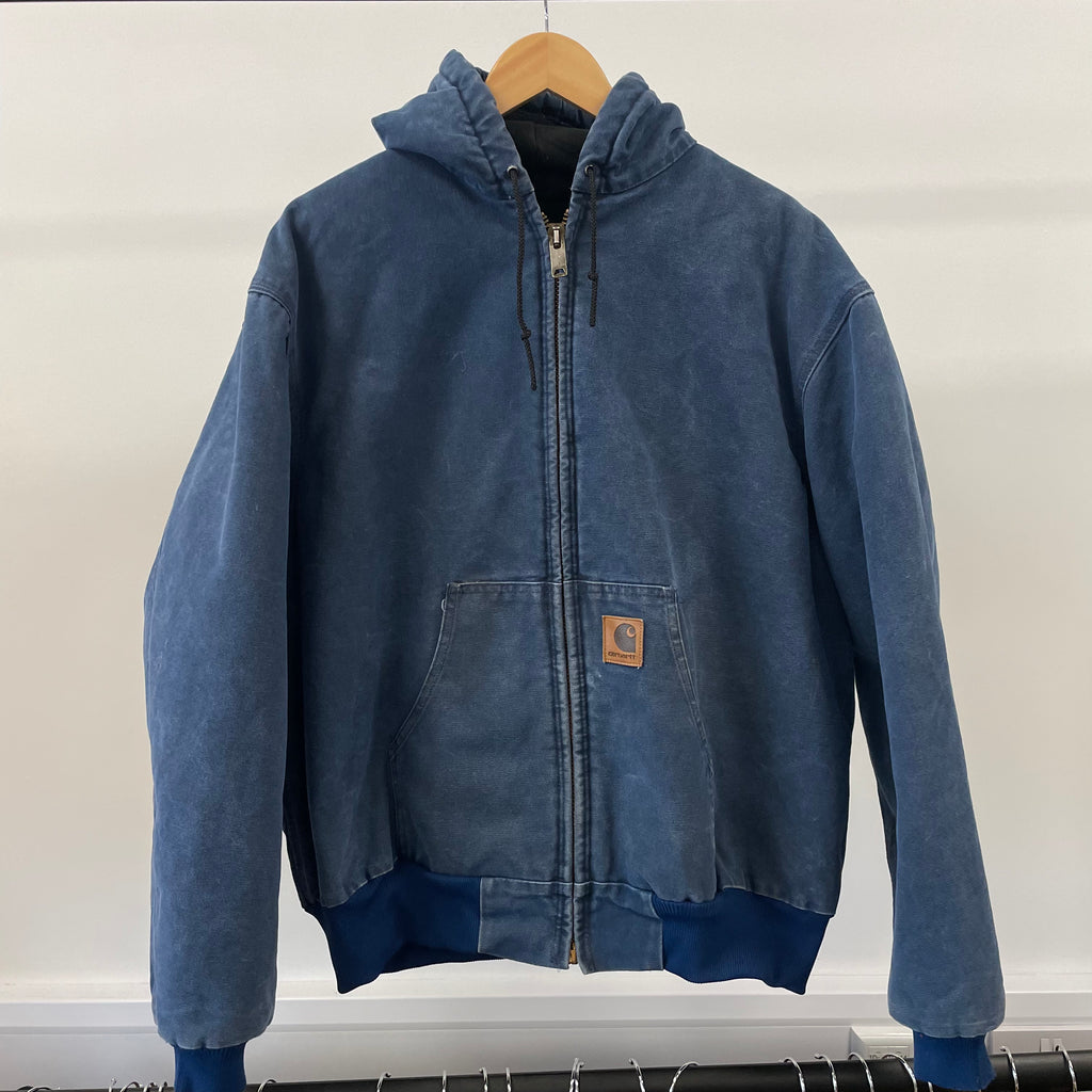Vintage Carhartt Navy Blue Hooded Jacket