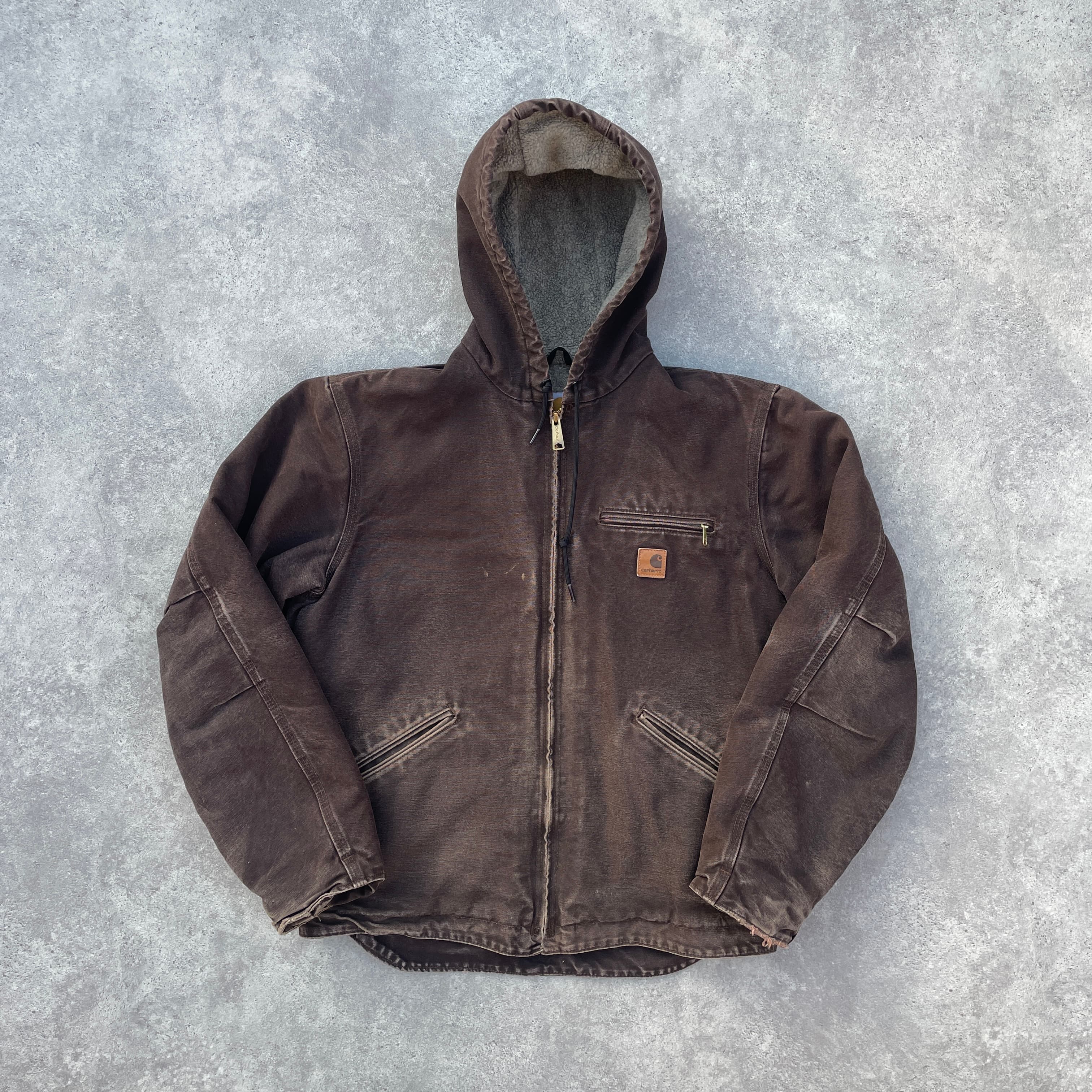 Vintage Carhartt Brown Hooded Jacket