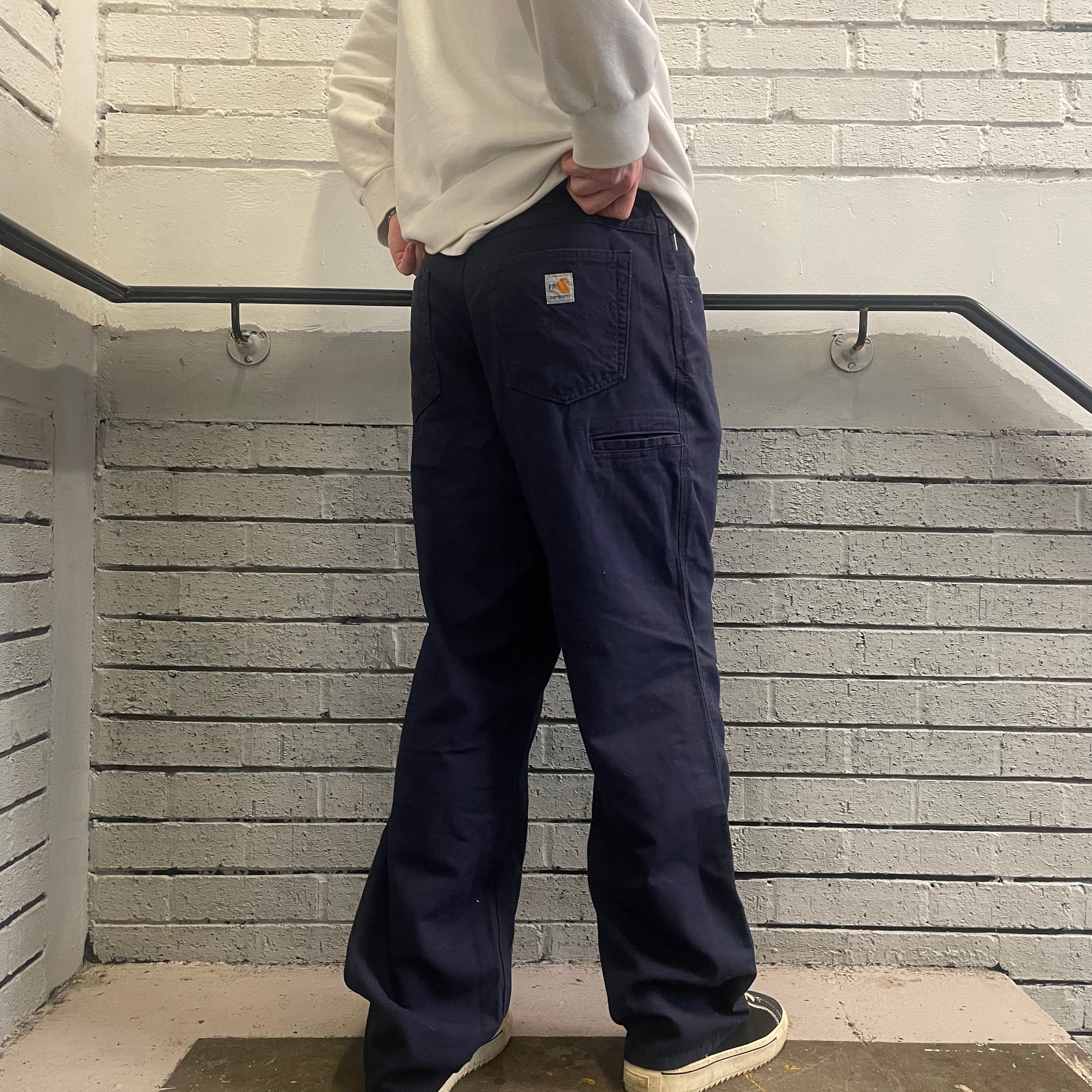 Vintage Carhartt Navy Blue Carpenter Trousers