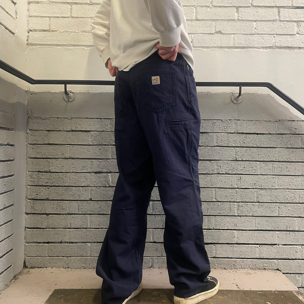 Vintage Carhartt Navy Blue Carpenter Trousers