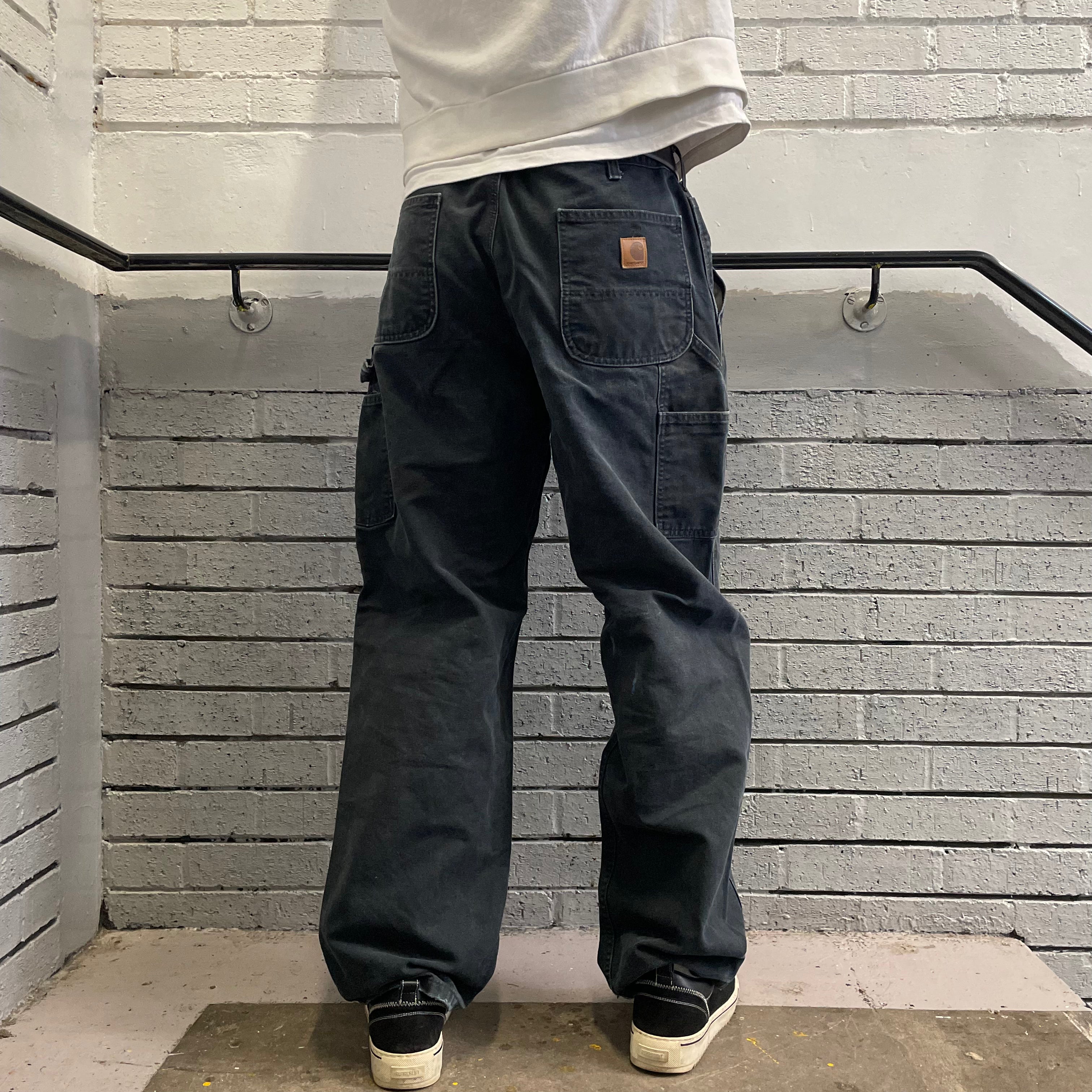 Carhartt black carpenter pants discount