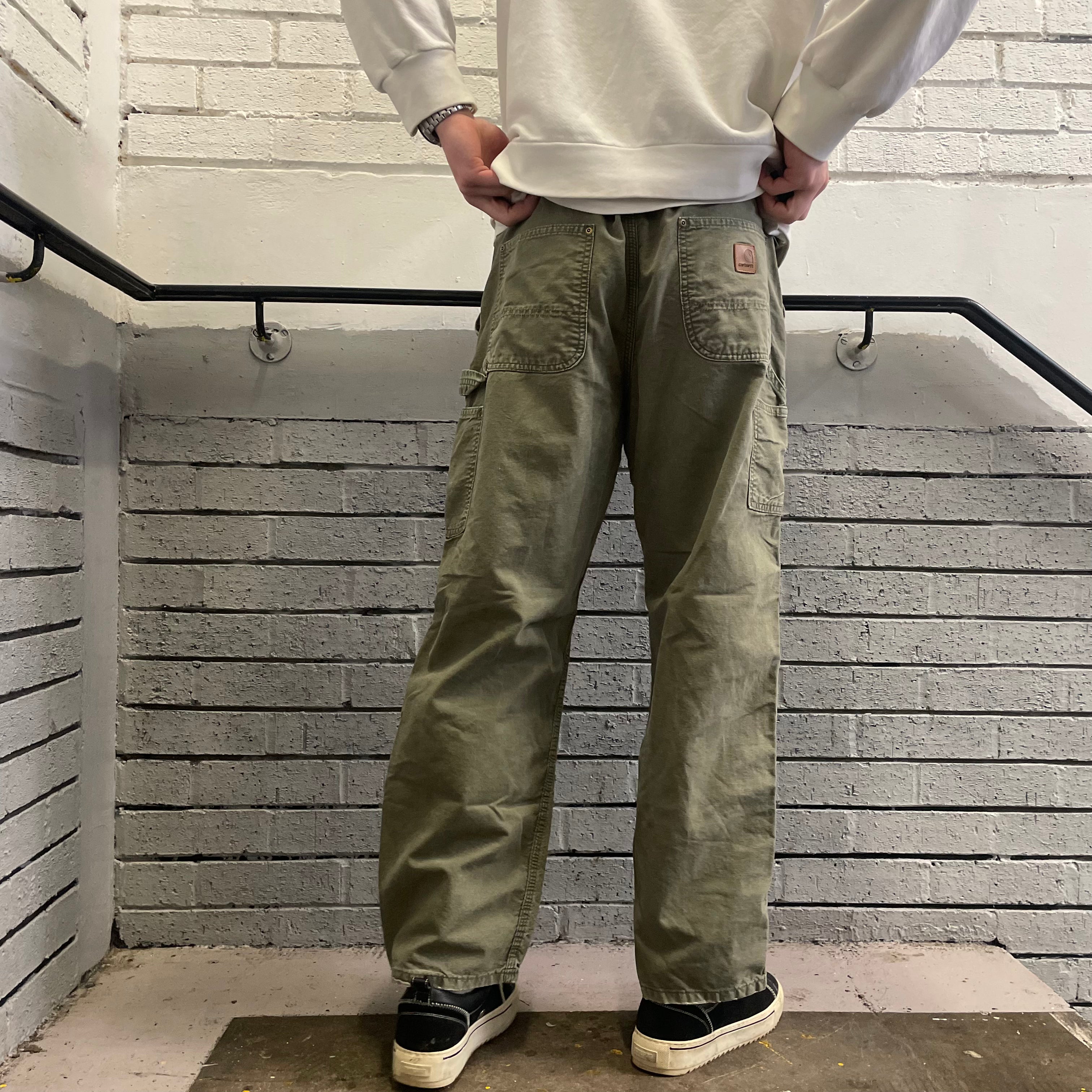 Vintage Carhartt Khaki Green Carpenter Trousers