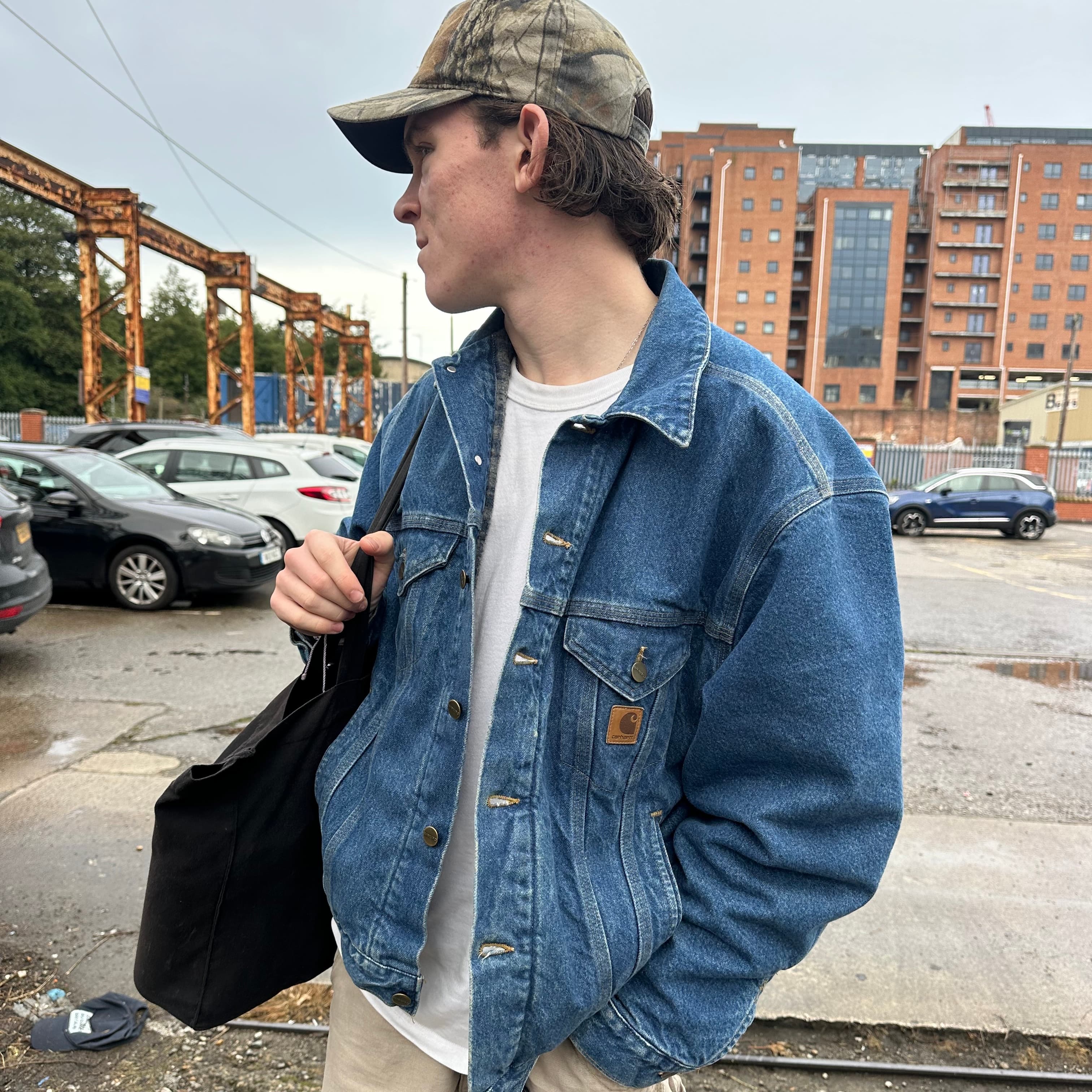 Vintage Carhartt Denim Blue Detroit Jacket