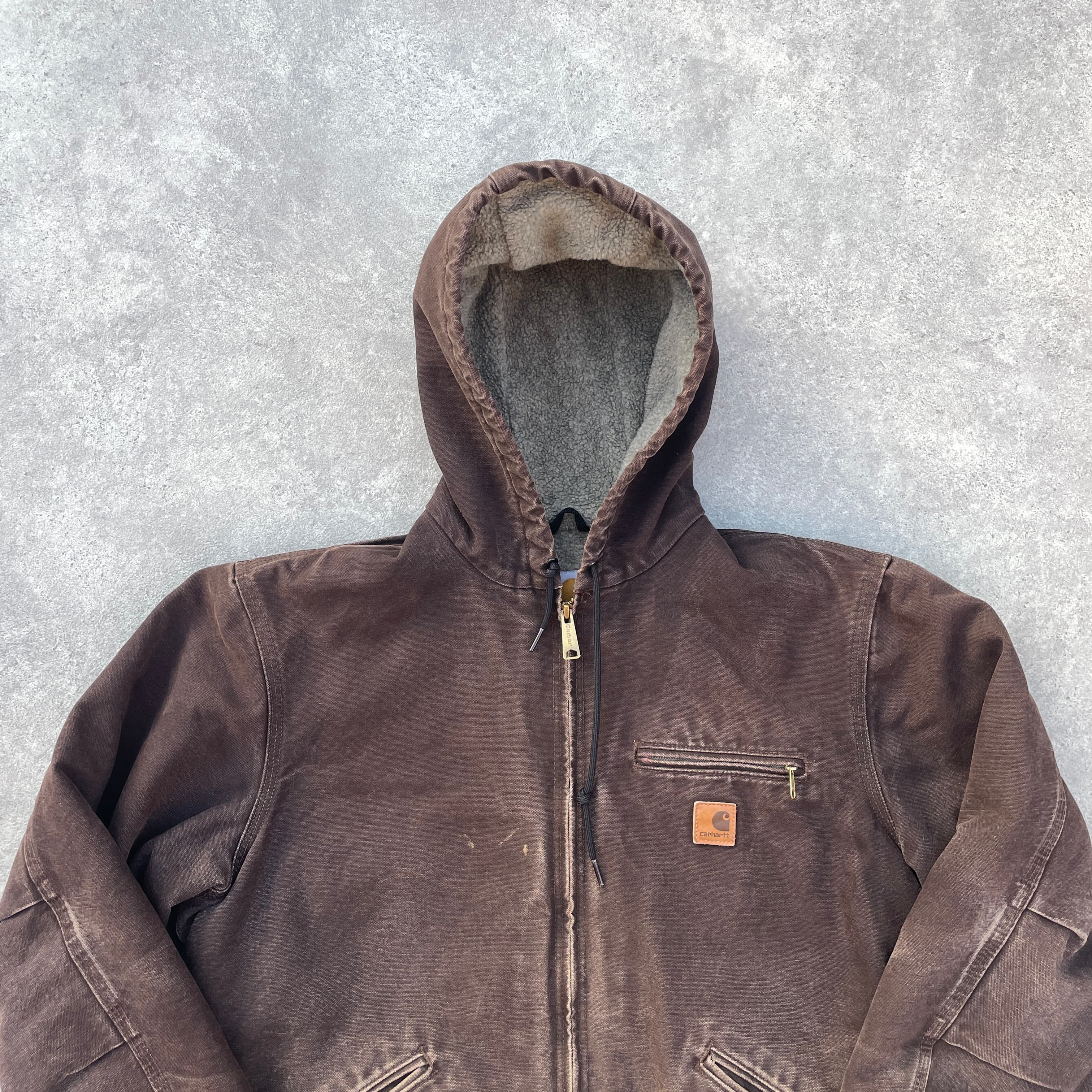 Vintage Carhartt Brown Hooded Jacket