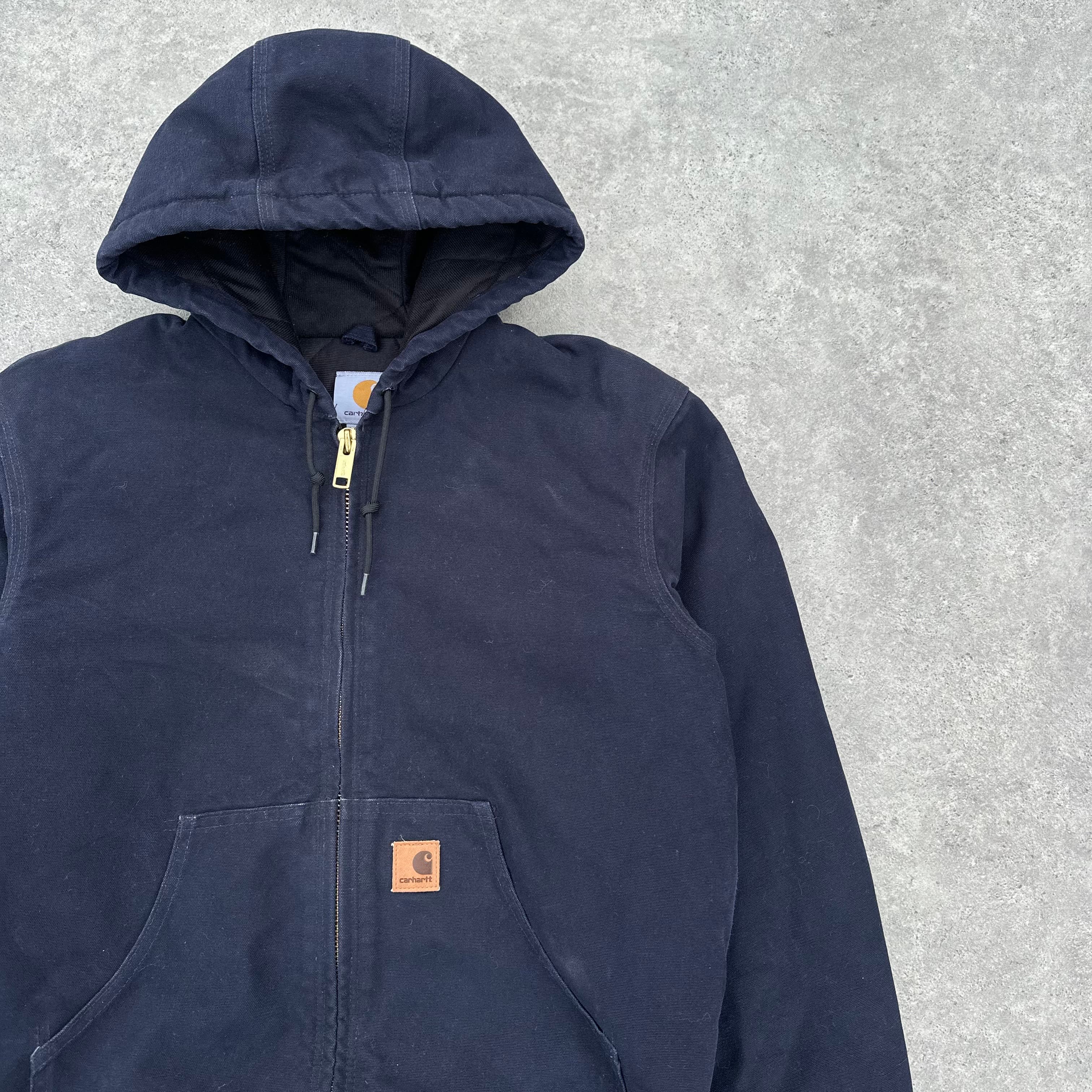 Vintage Carhartt Navy Blue Hooded Jacket