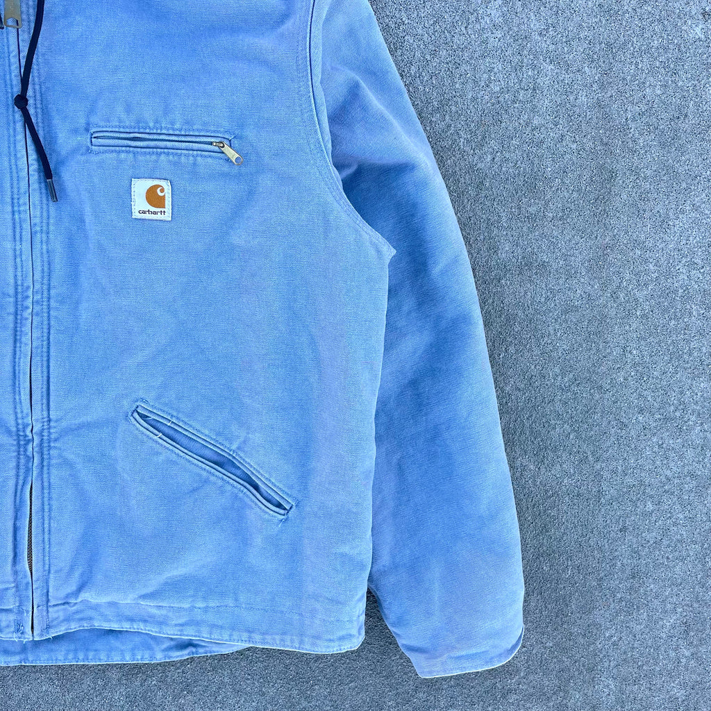 Vintage Carhartt Baby Blue Hooded Jacket