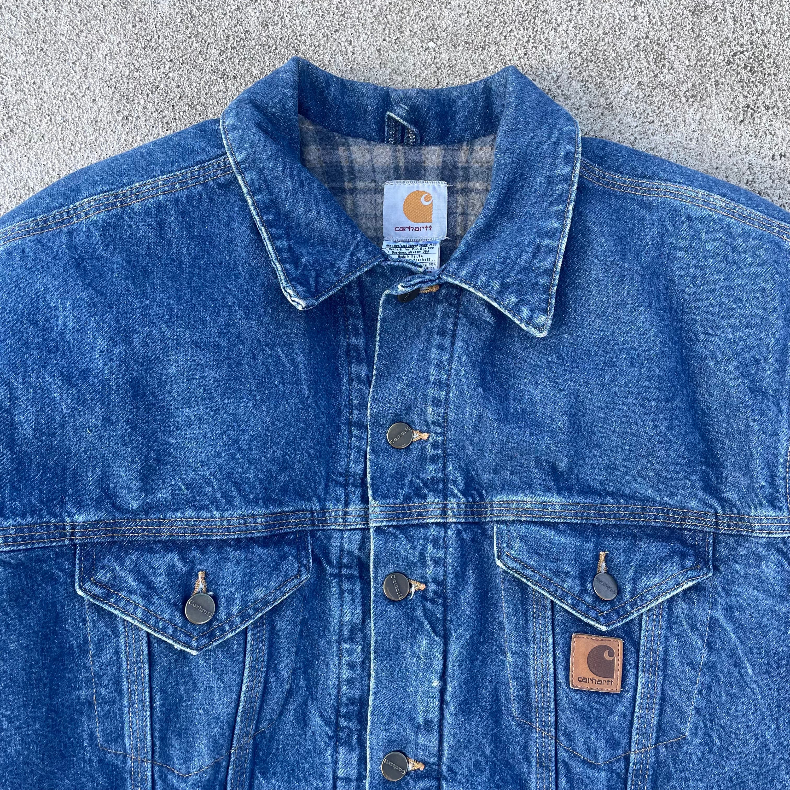 Vintage Carhartt Denim Blue Detroit Jacket