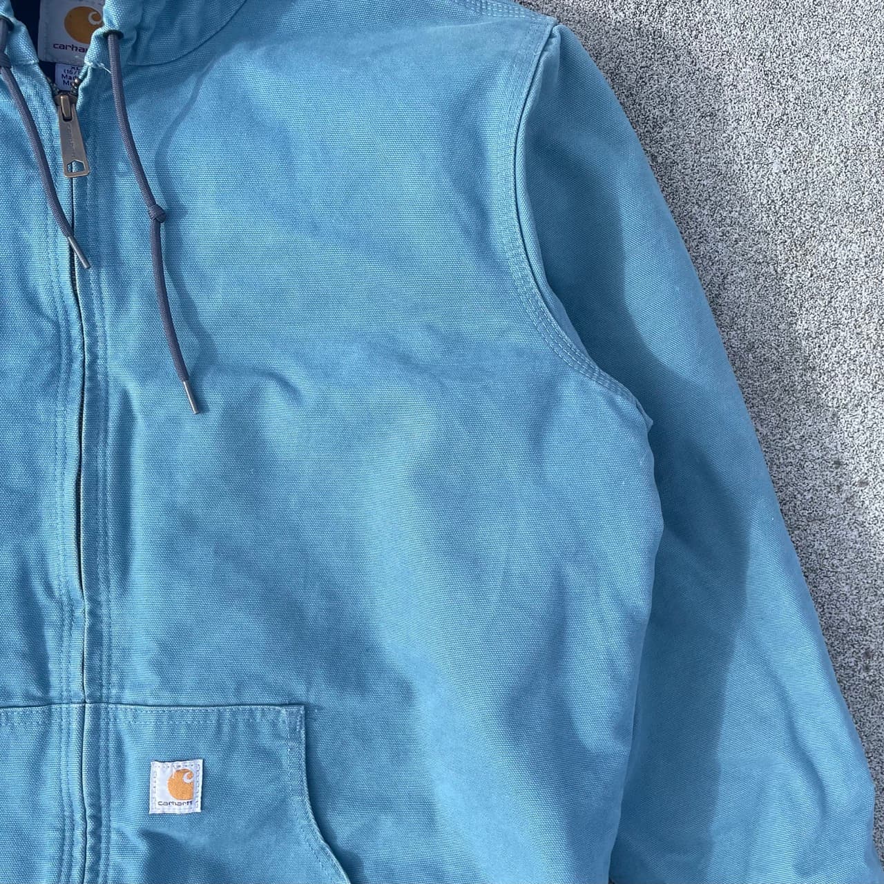 Vintage Carhartt Aqua Blue Hooded Jacket