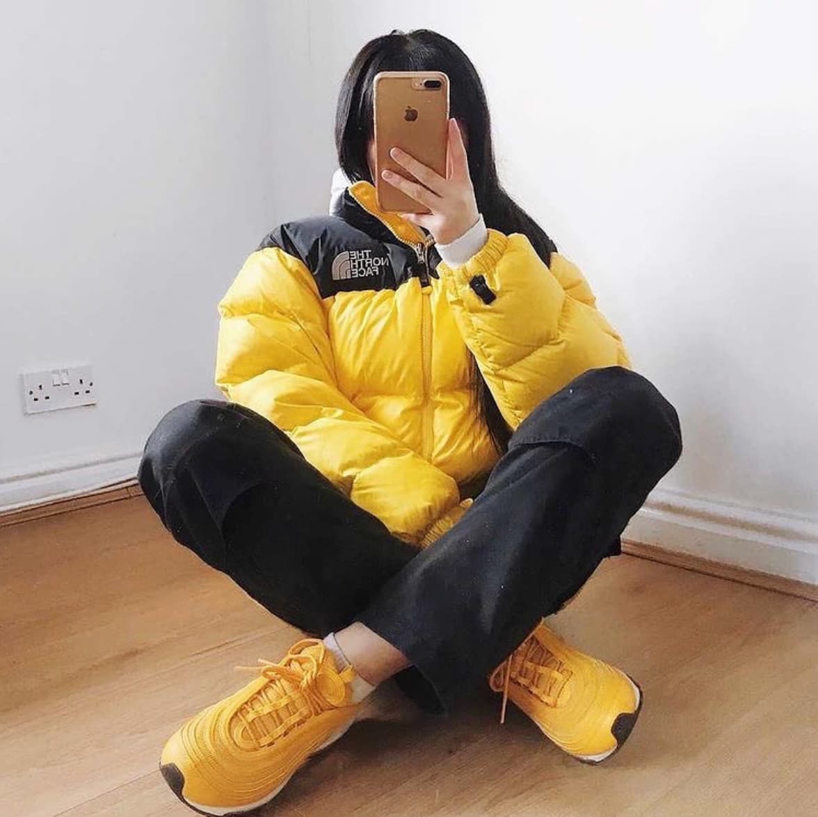 The North Face Yellow Puffer Jacket