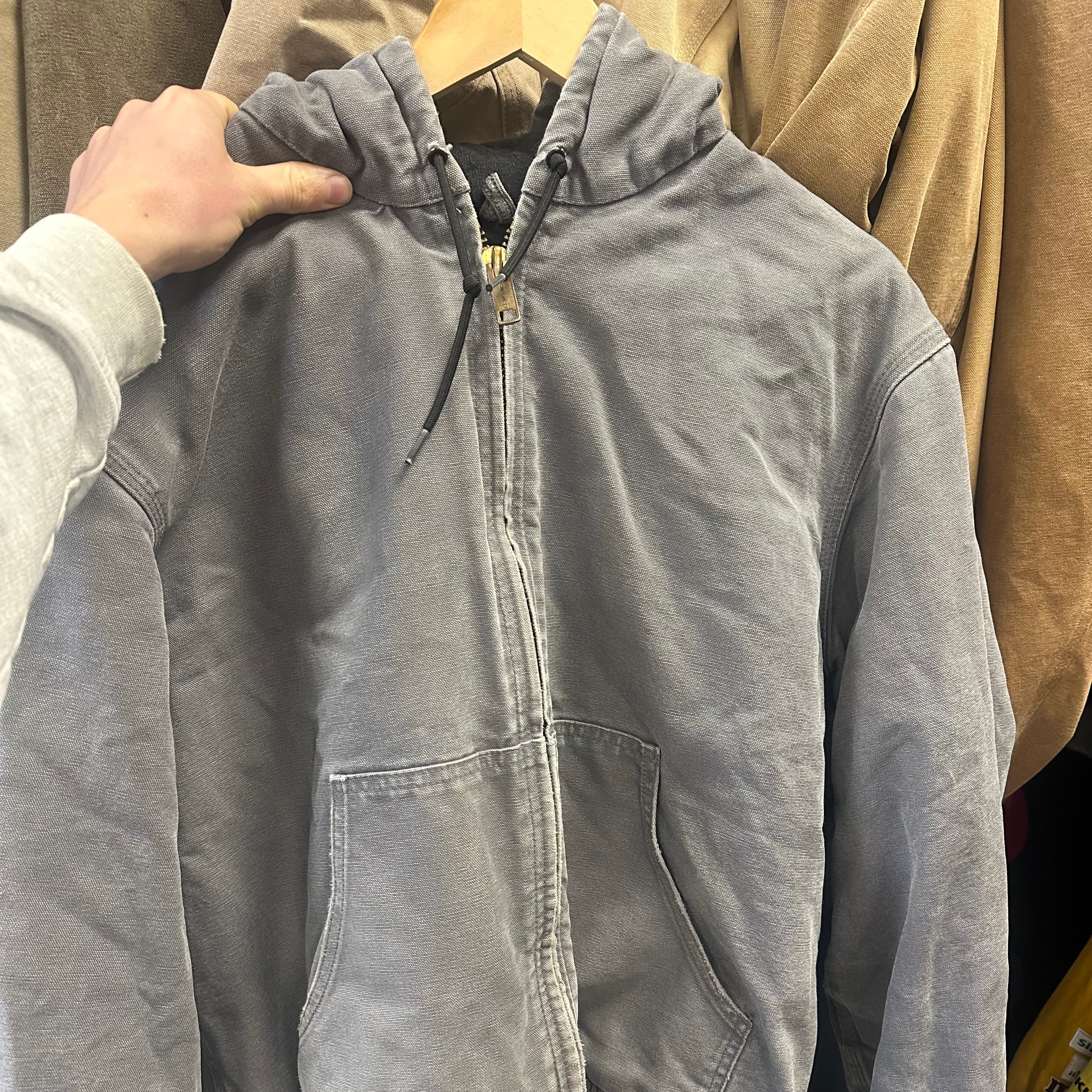 Vintage Carhartt Grey Hooded Jacket