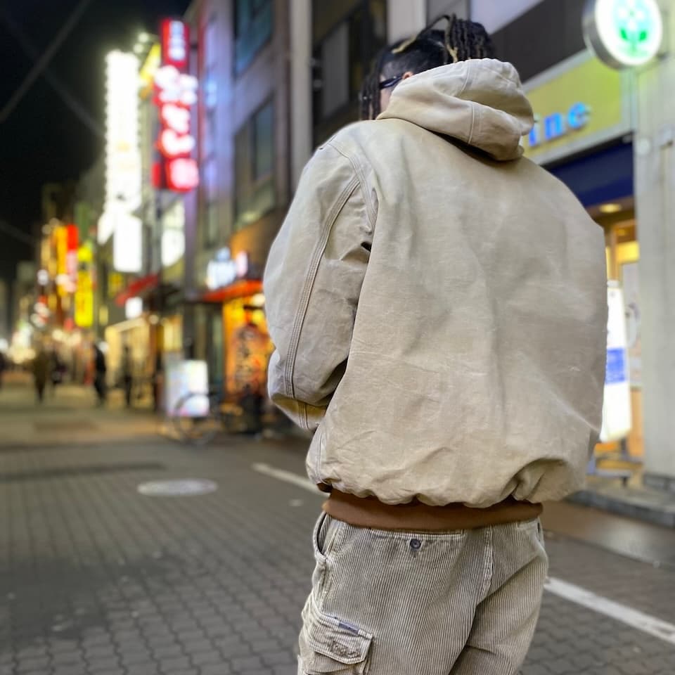 Vintage Carhartt Sand Beige Hooded Jacket