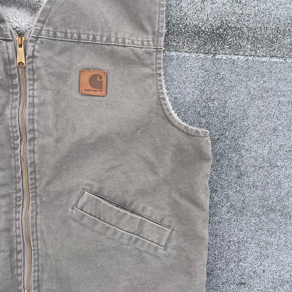 Vintage Carhartt Beige / Sand Brown Gilet Jacket