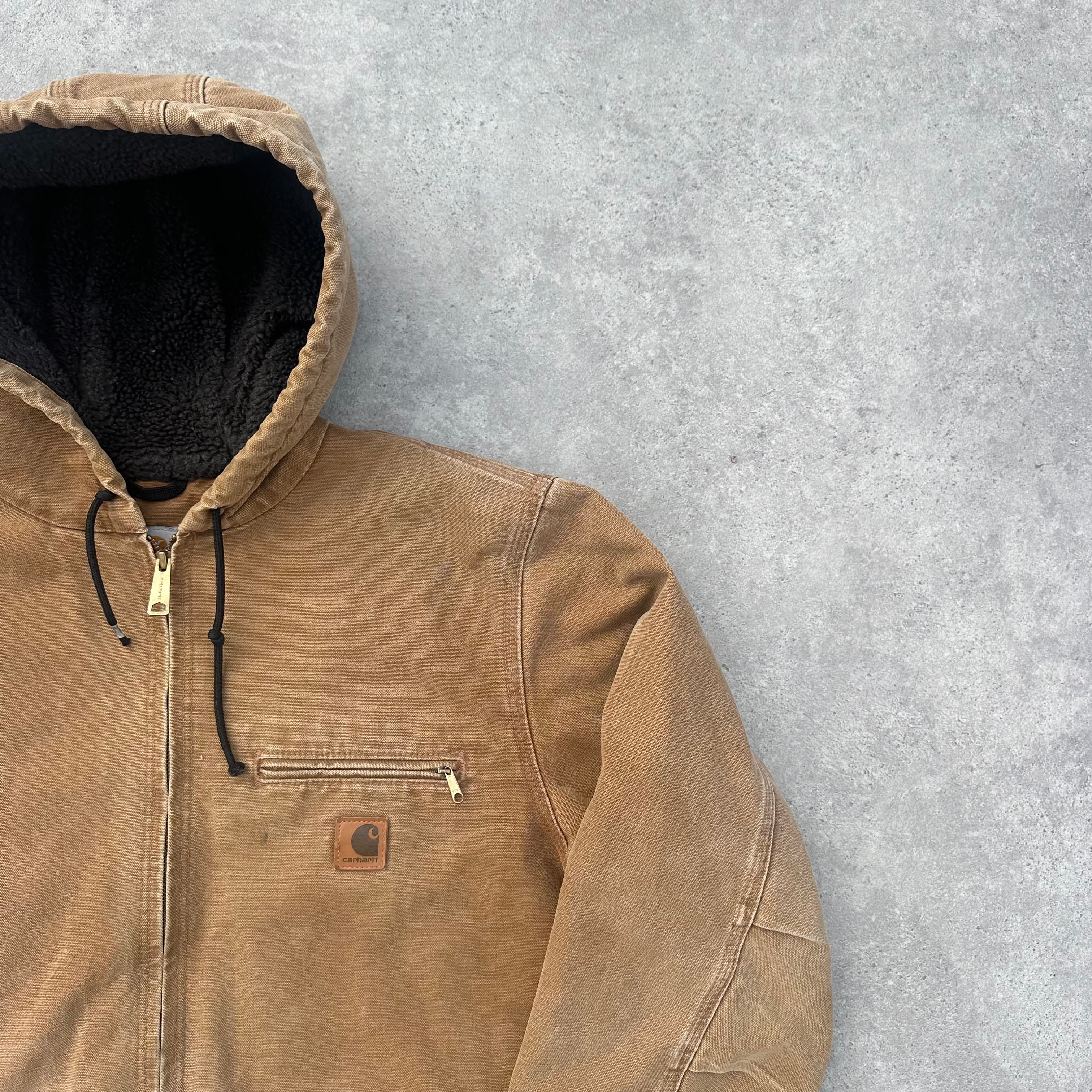 Vintage Carhartt Sand Hooded Jacket