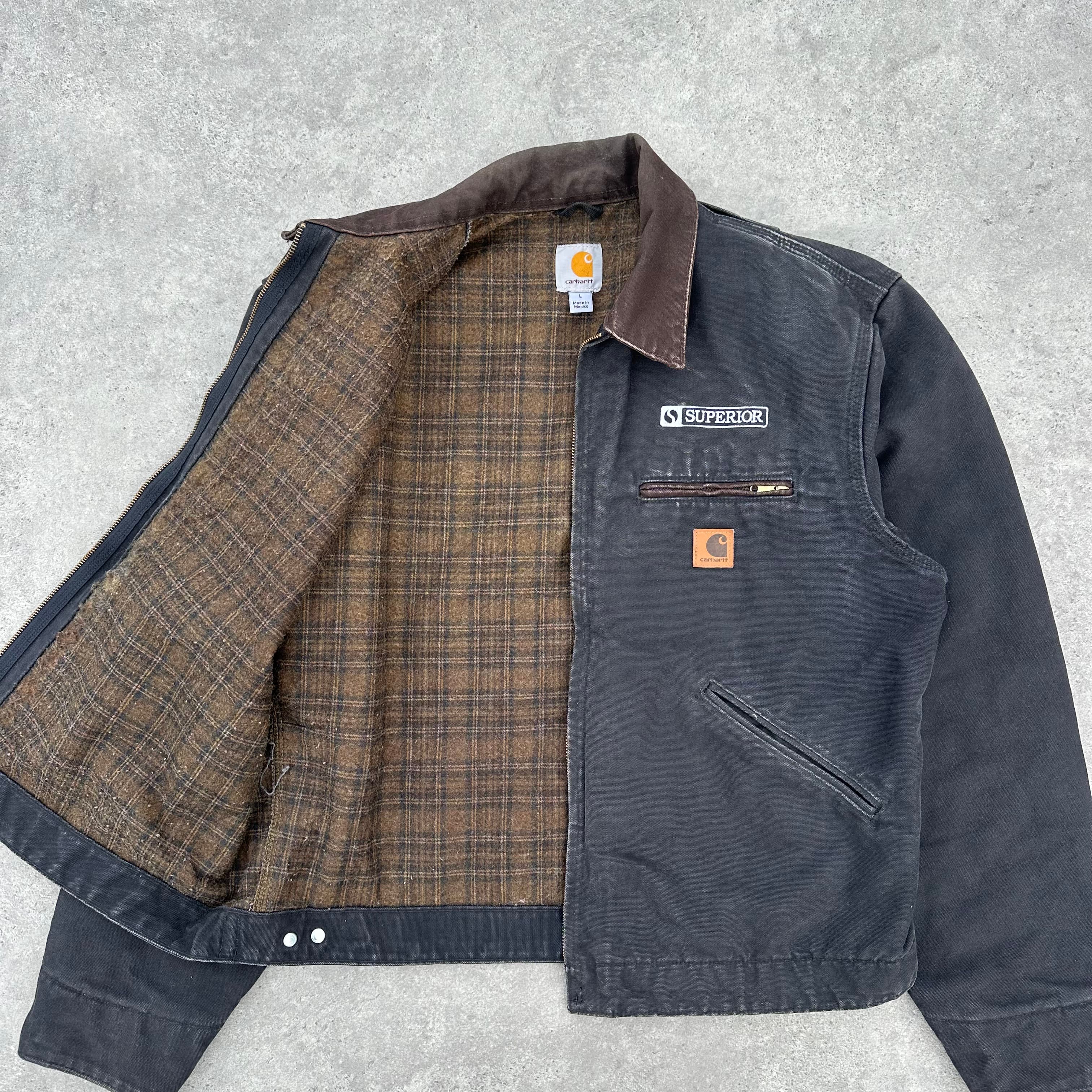 Vintage Carhartt Black & Brown Detroit Jacket