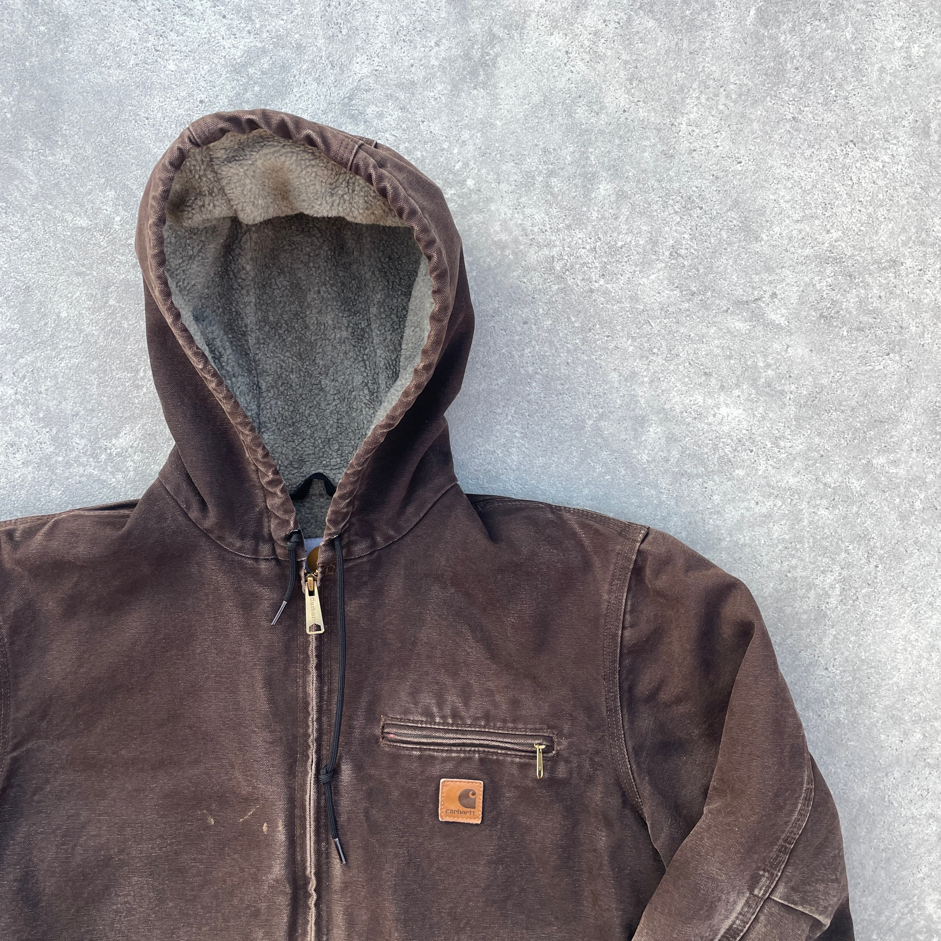 Vintage Carhartt Brown Hooded Jacket