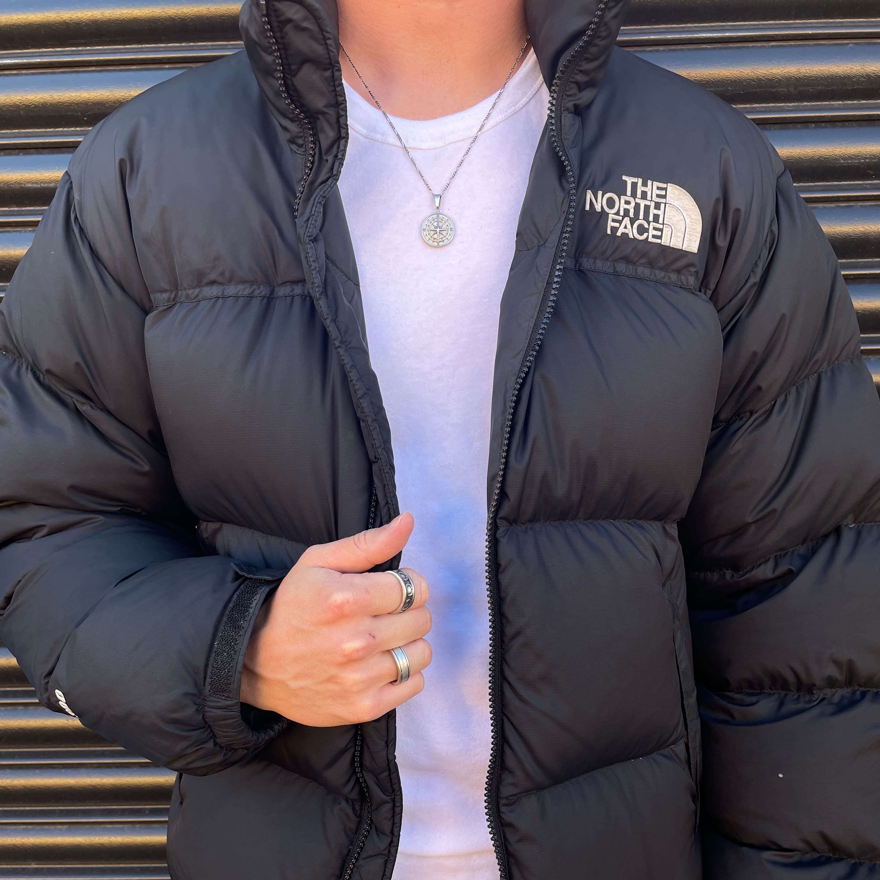 The North Face Matte Black Puffer Jacket