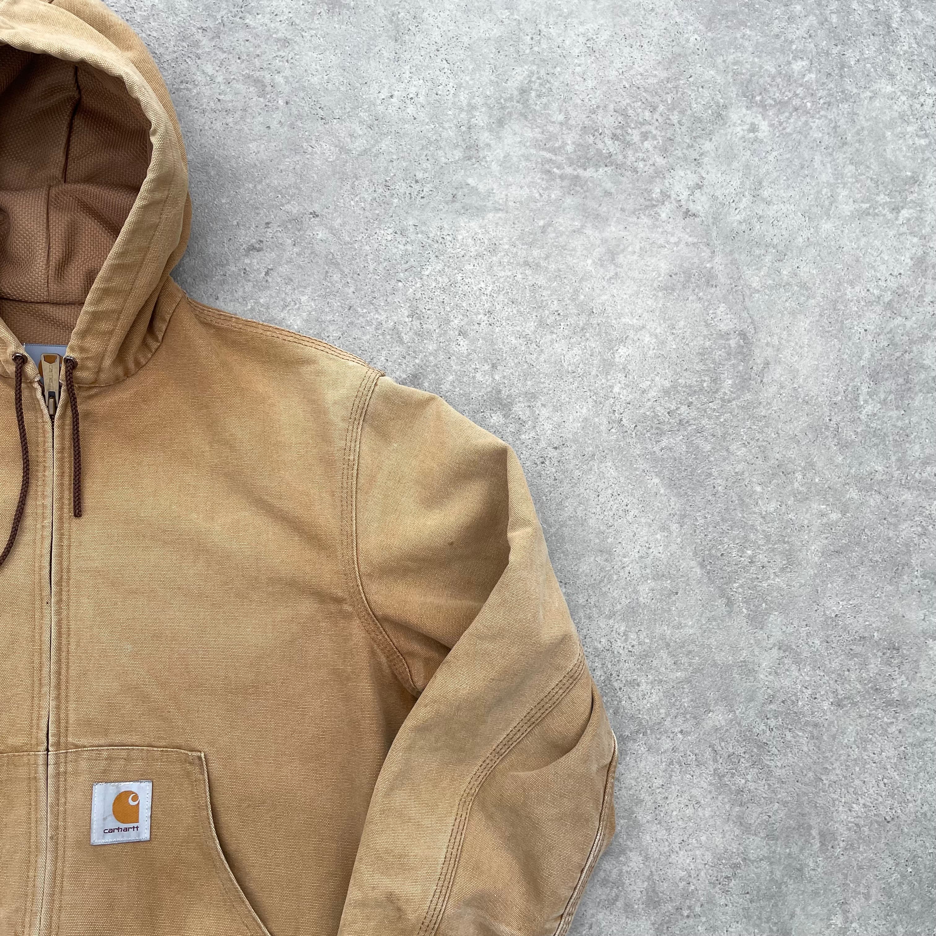 Vintage Carhartt Sand Beige Hooded Jacket