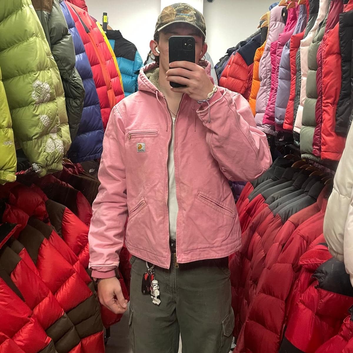 Vintage Carhartt Pink Hooded Jacket