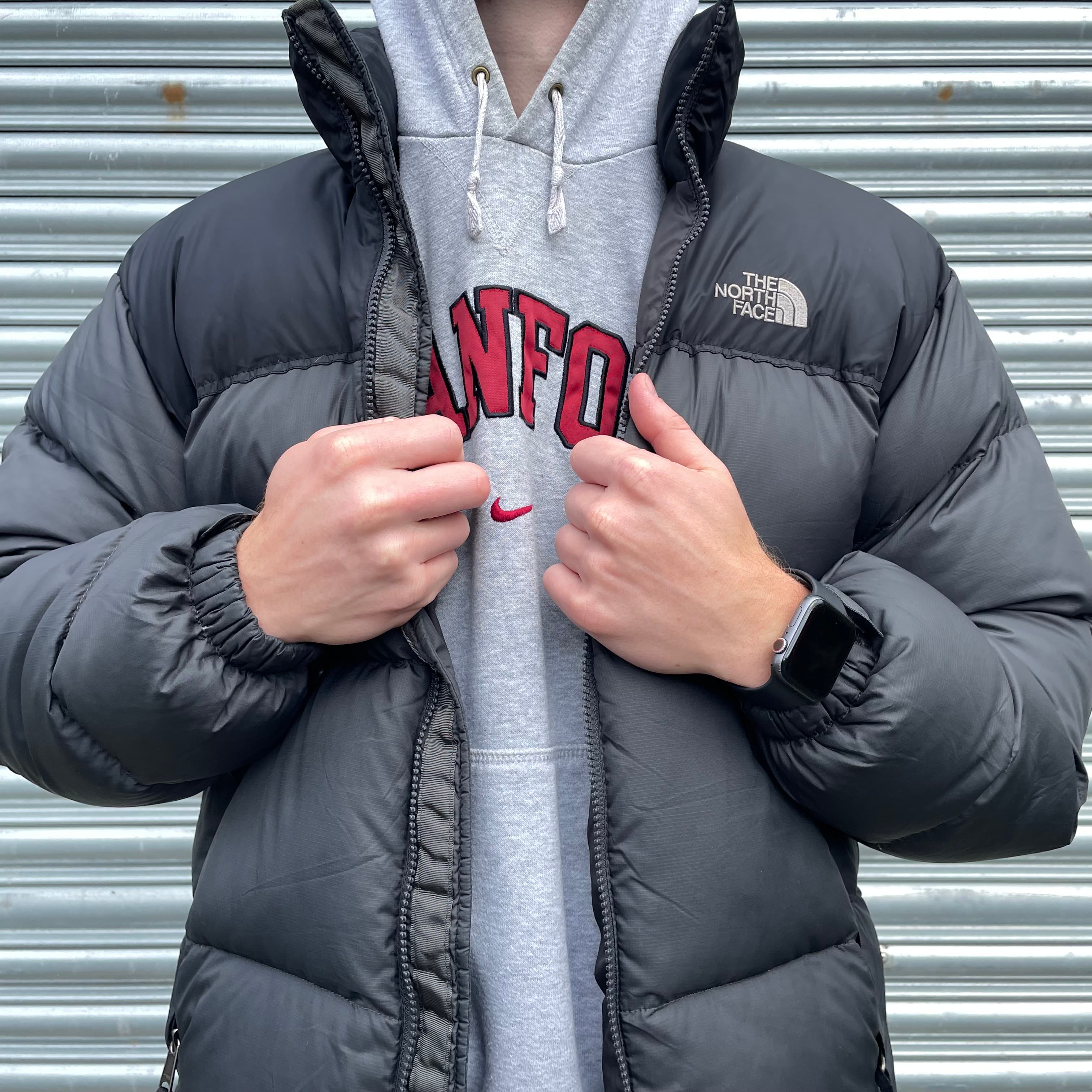 The North Face Matte Grey Puffer Jacket