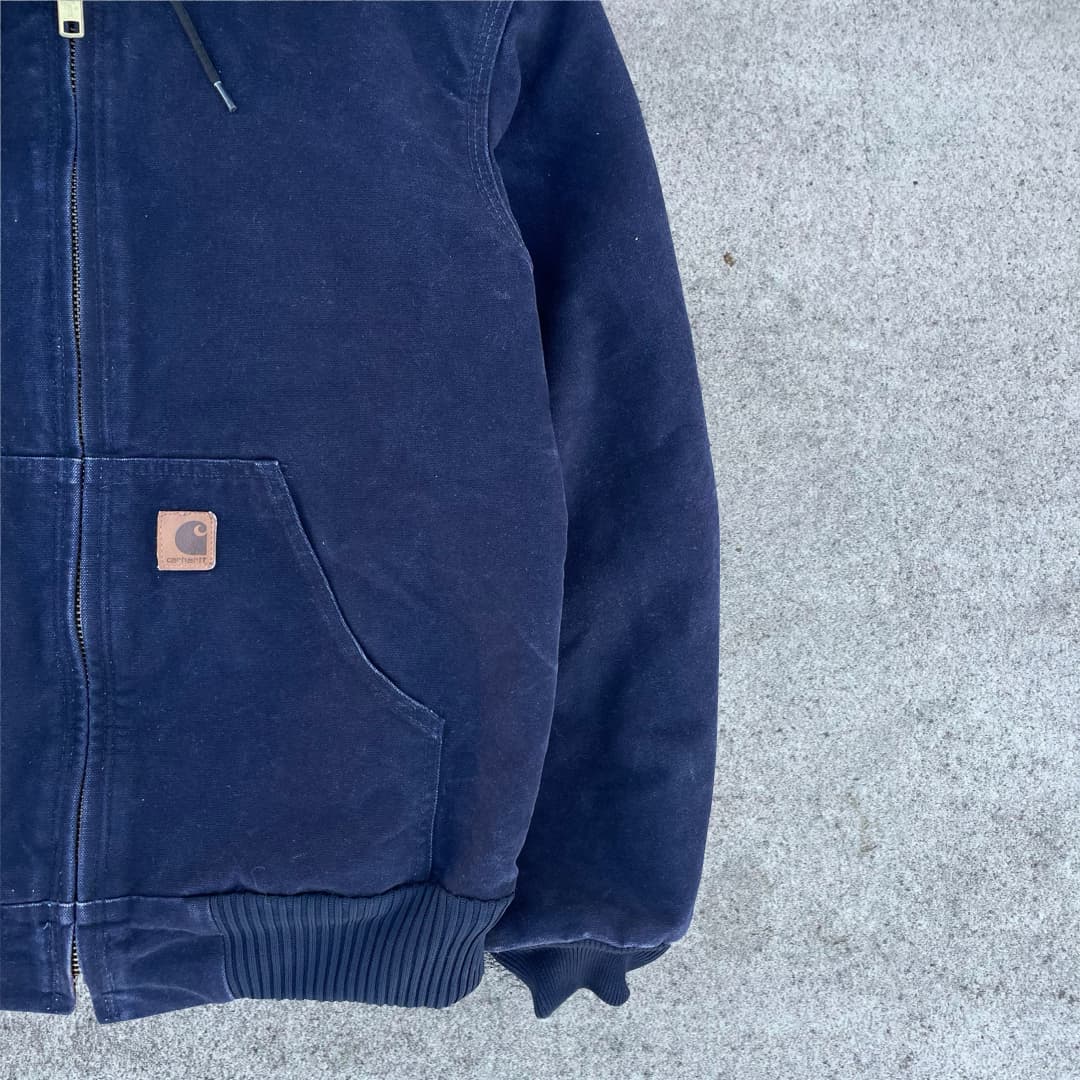 Vintage Carhartt Navy Blue Hooded Jacket