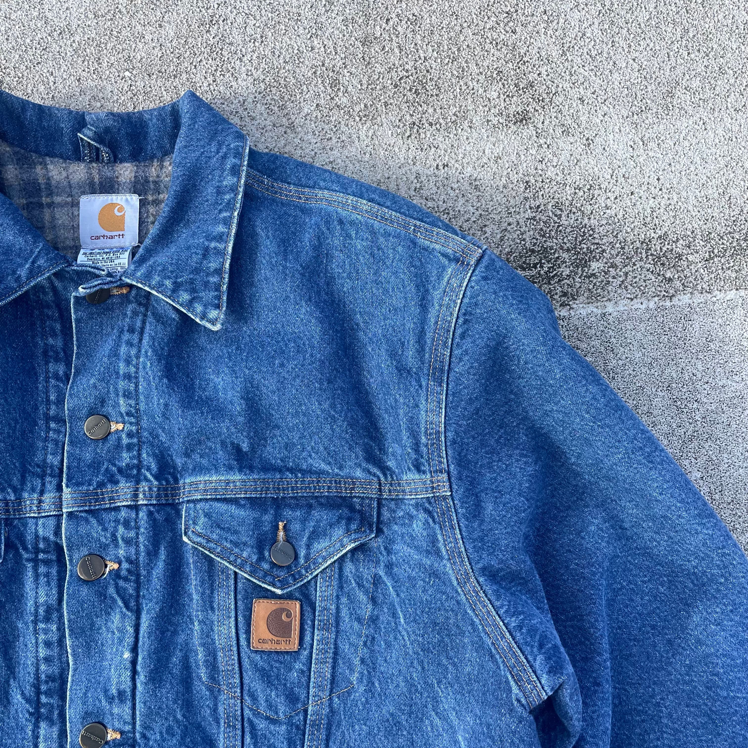 Vintage Carhartt Denim Blue Detroit Jacket