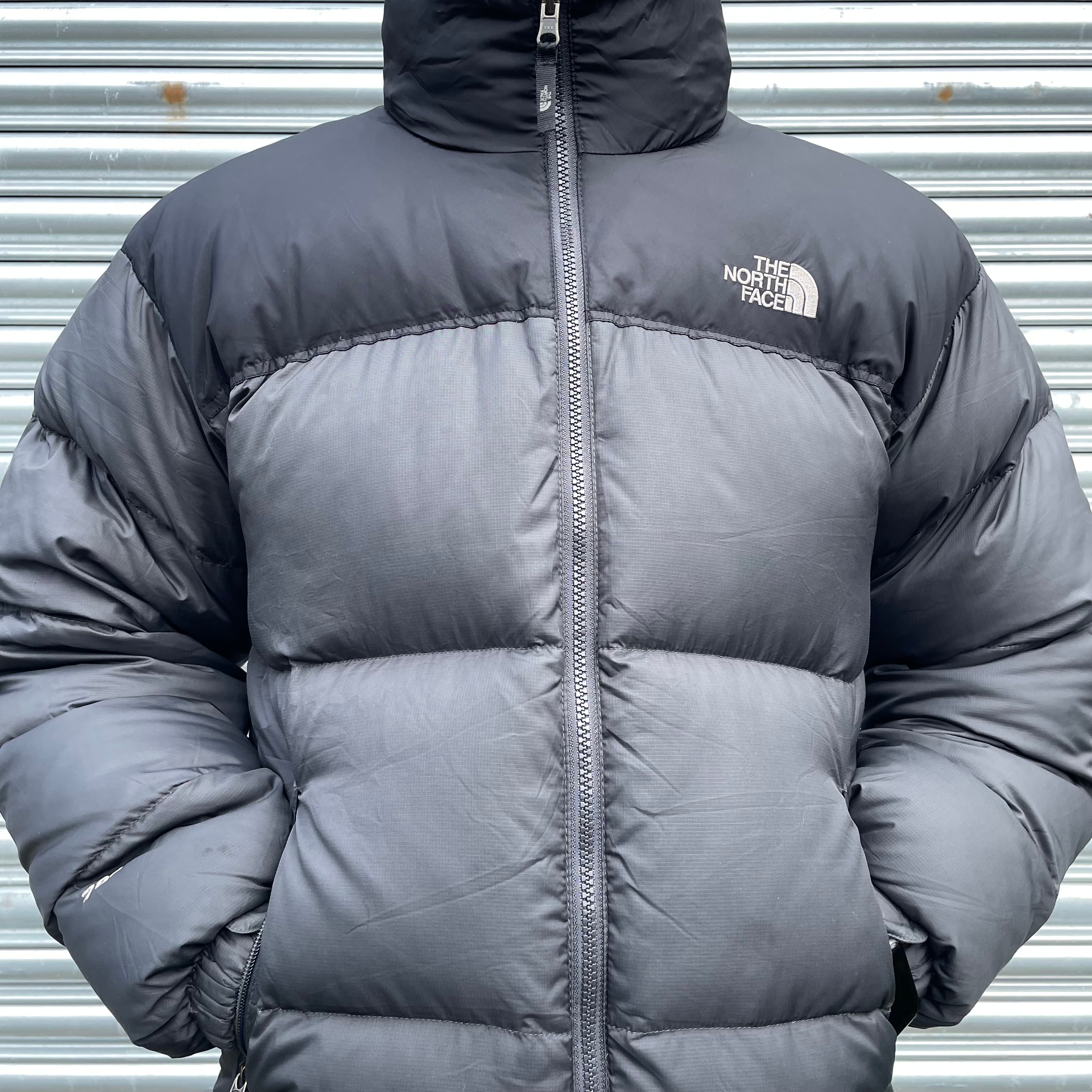 The North Face Matte Grey Puffer Jacket