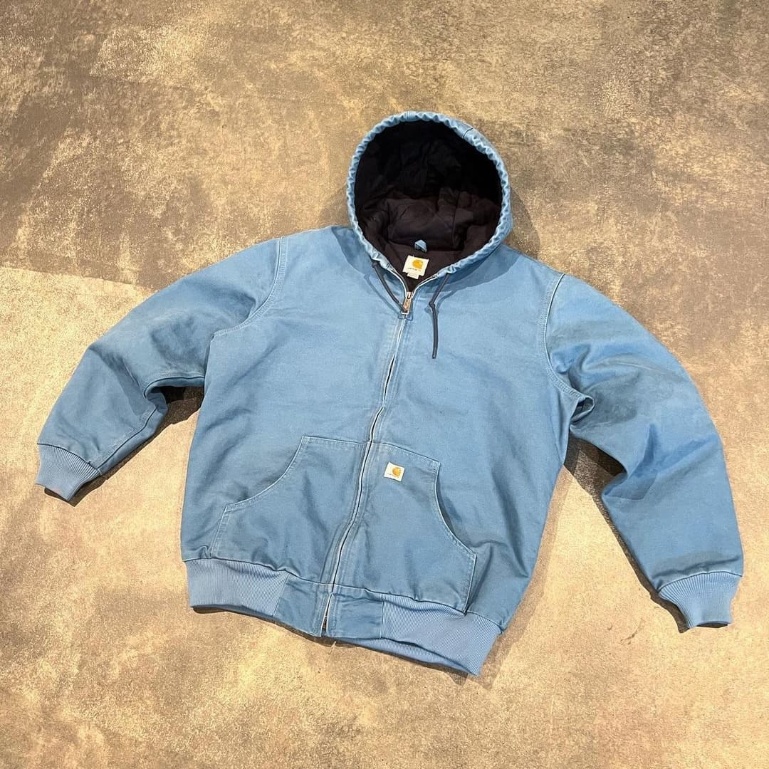 Vintage Carhartt Aqua Blue Hooded Jacket