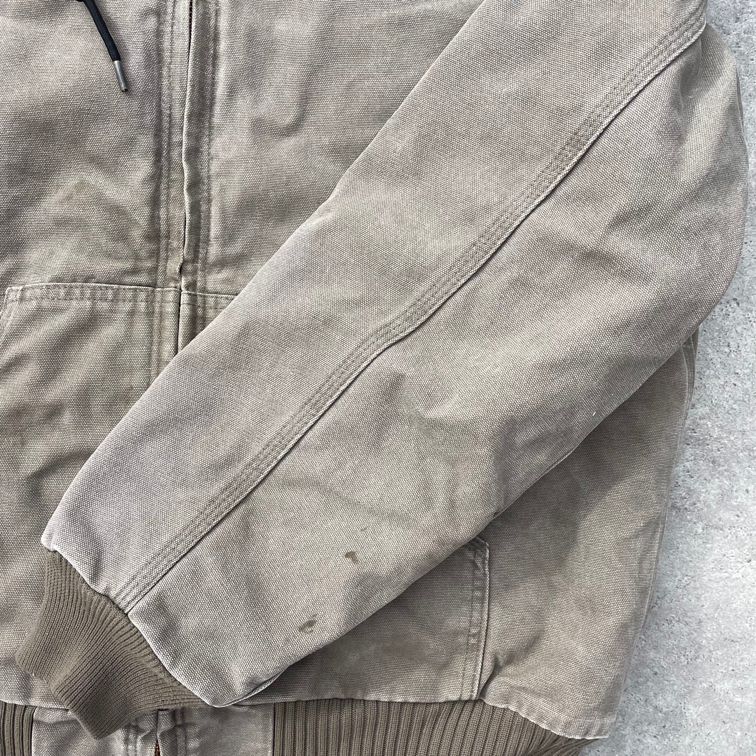 Vintage Carhartt Faded Beige Hooded Jacket