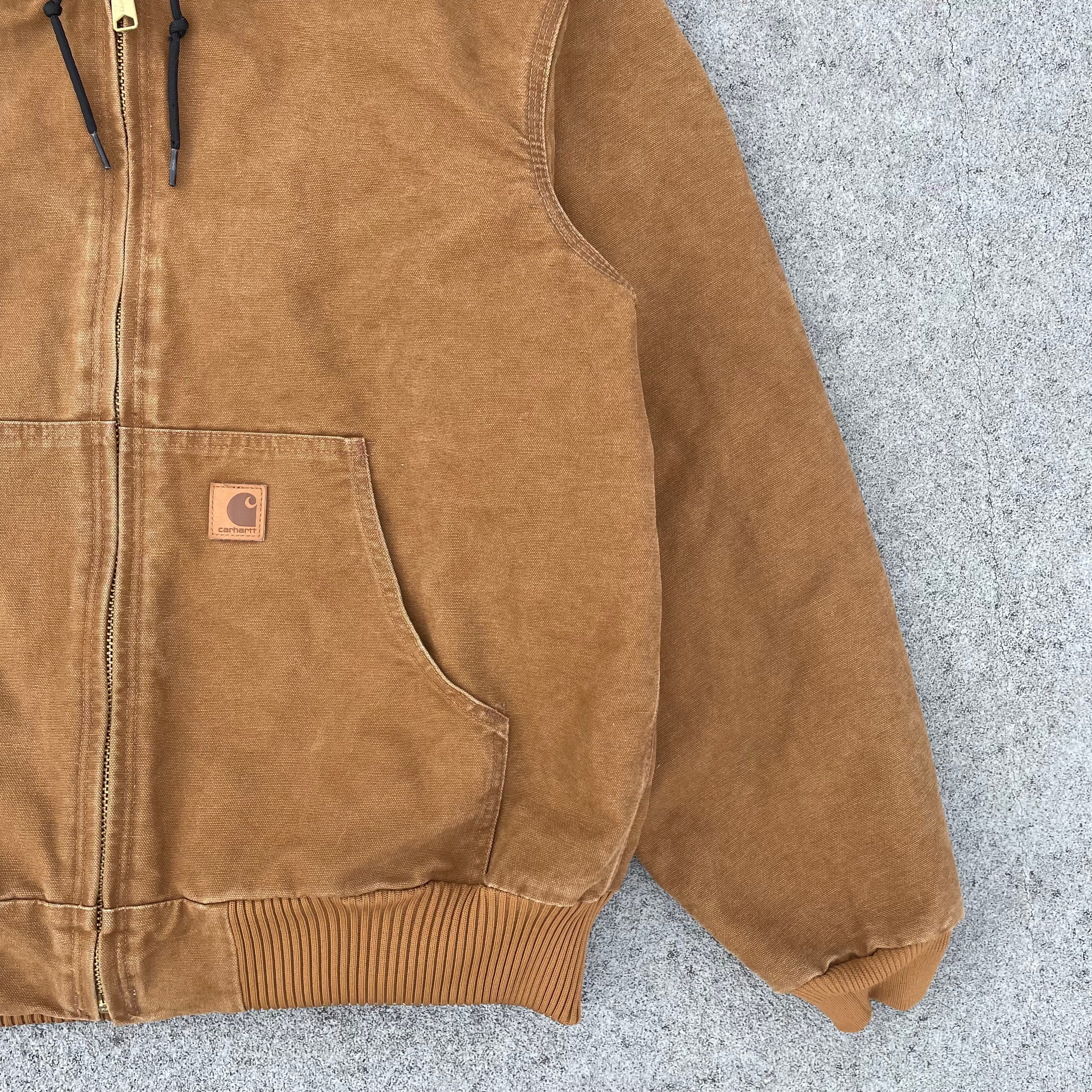 Vintage Carhartt Tan Brown Hooded Jacket