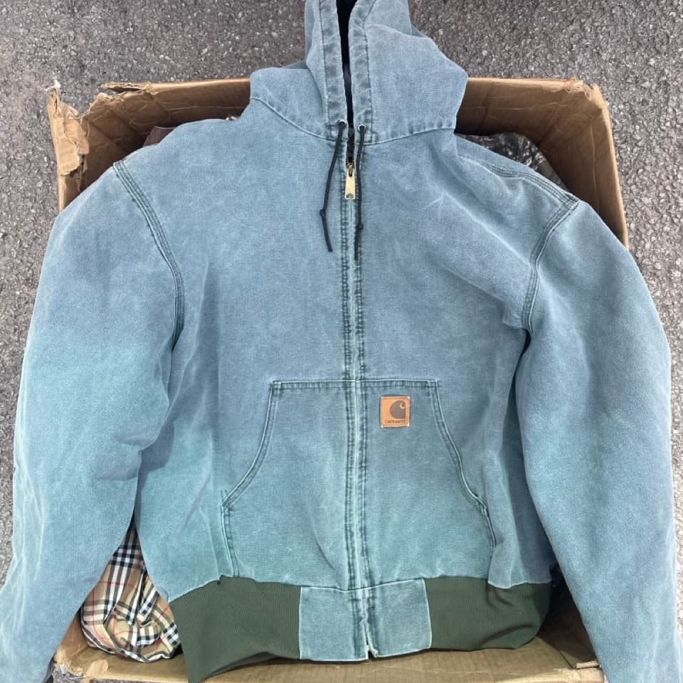 Vintage Carhartt Seafoam Green Hooded Jacket