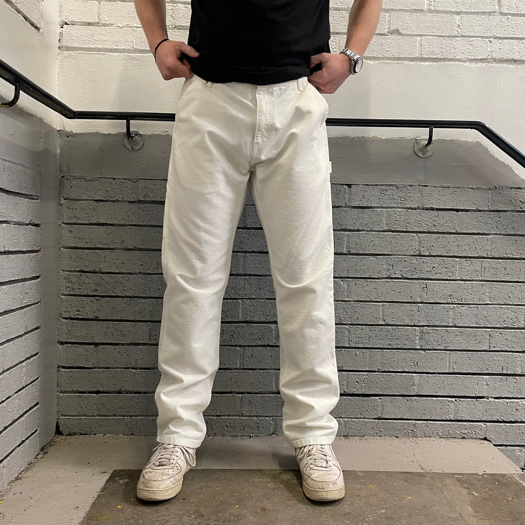 Carhartt carpenter online pants white