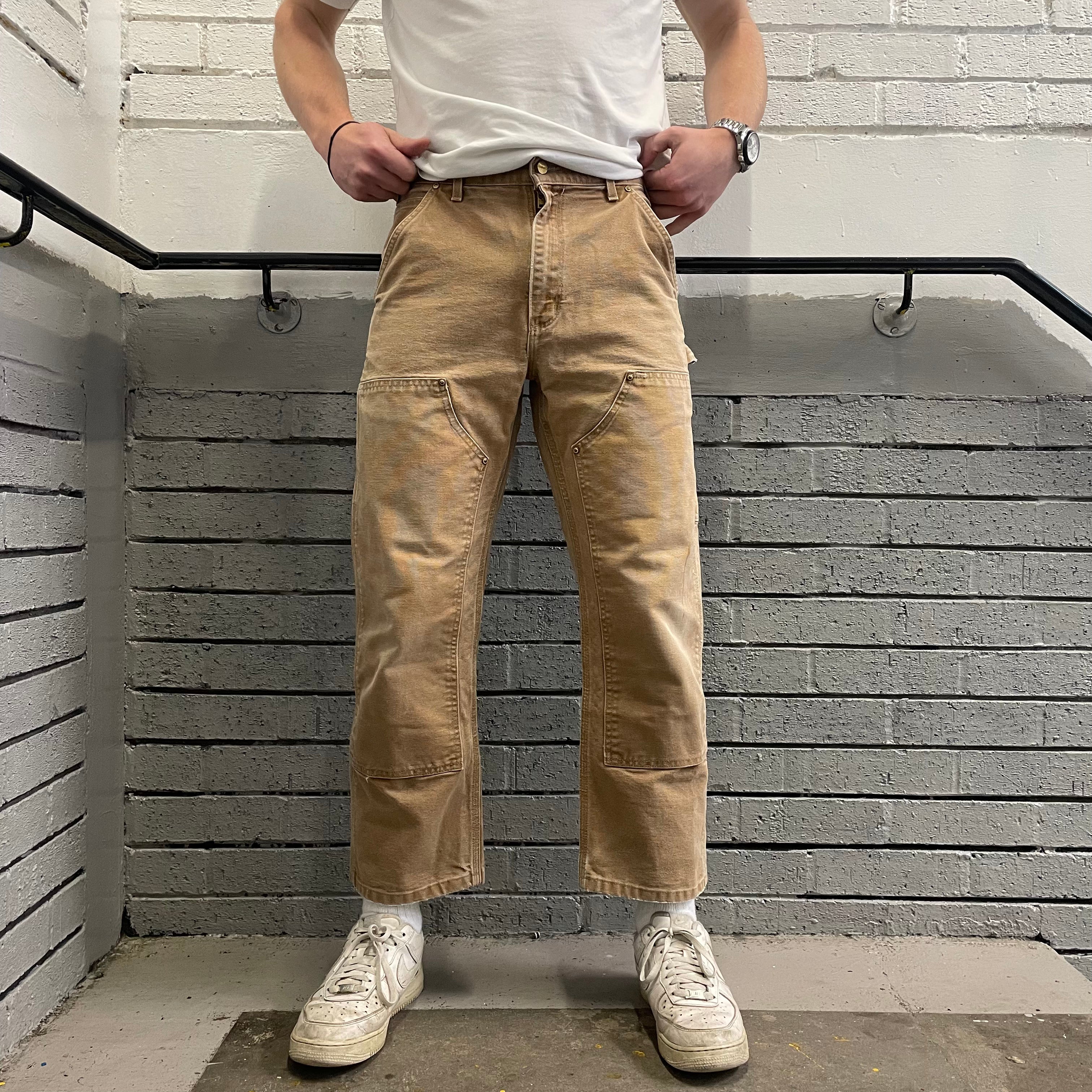 Vintage Carhartt Sand Double Knee Carpenter Trousers