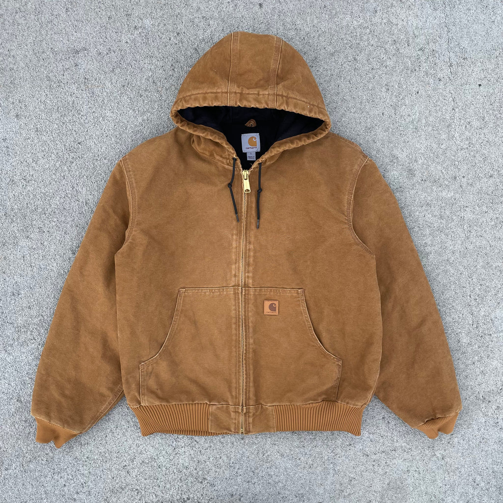 Vintage Carhartt Beige Hooded Jacket We Vintage