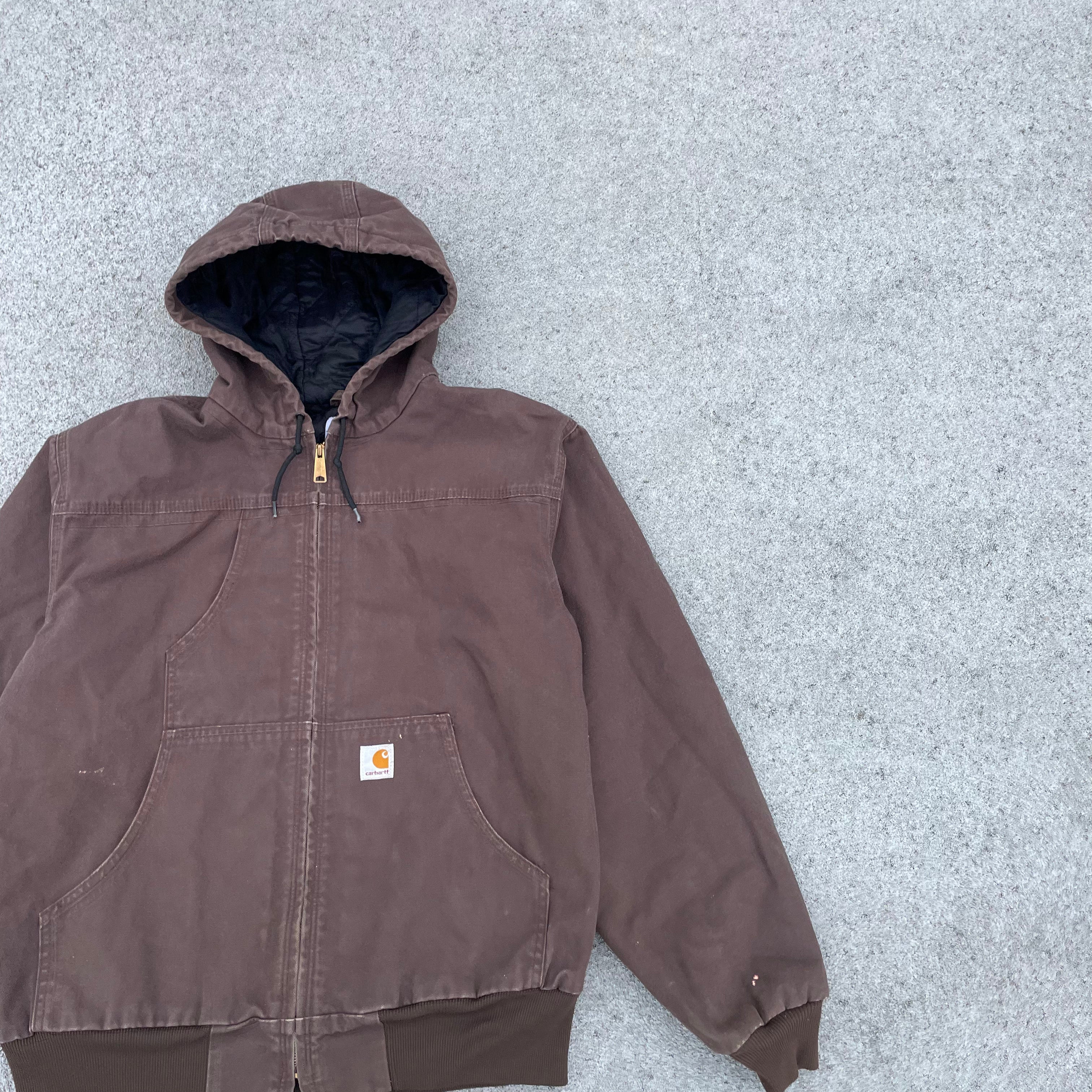 Vintage Carhartt Brown Hooded Jacket