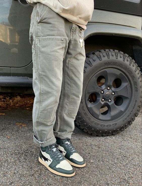 Vintage Carhartt Green Double Knee Carpenter Trousers