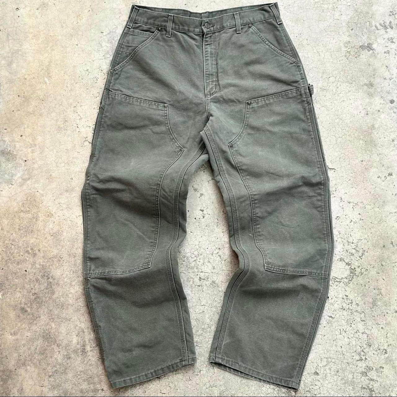 Vintage Carhartt Green Double Knee Carpenter Trousers | We Vintage