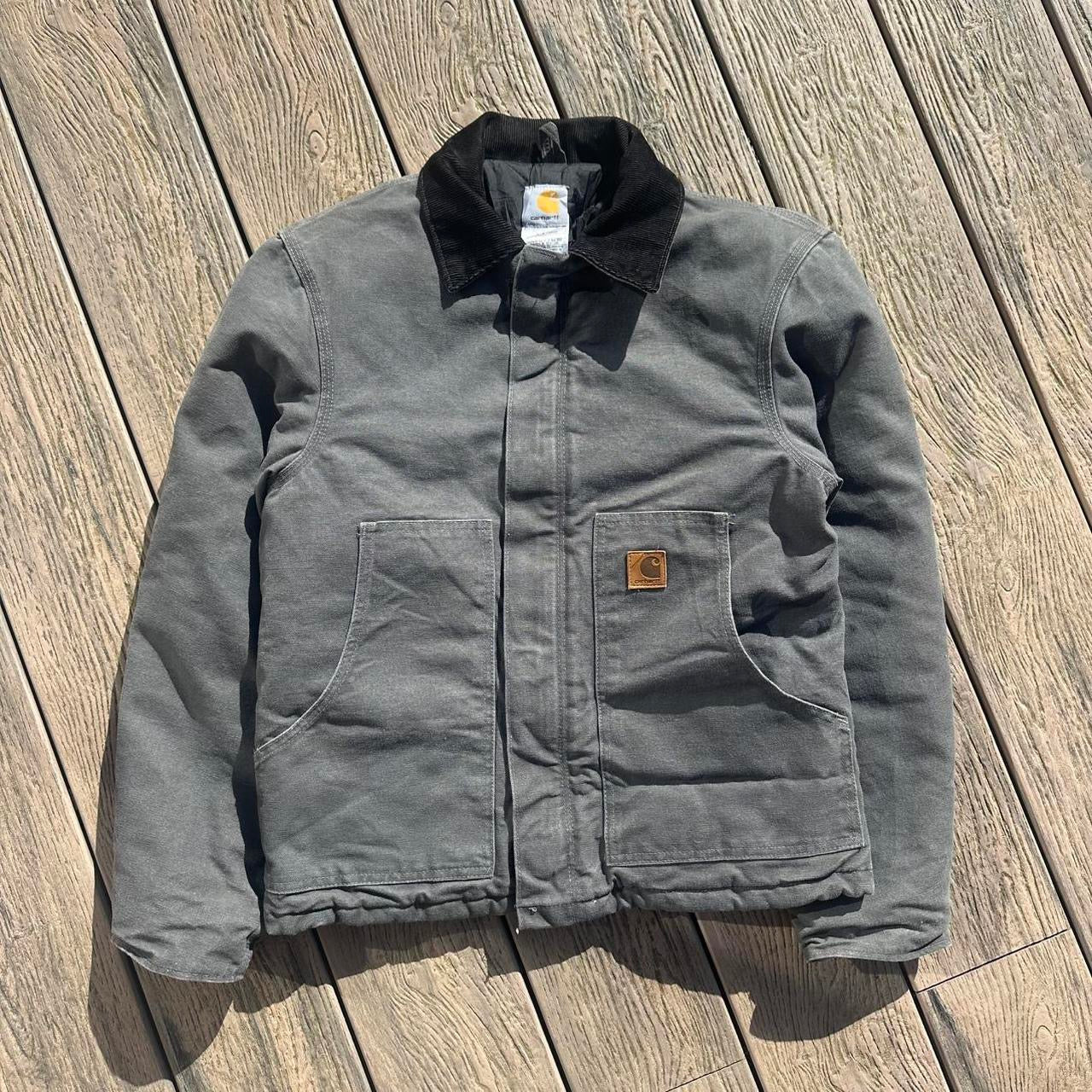 Vintage Carhartt Faded Grey Chore Detroit Jacket