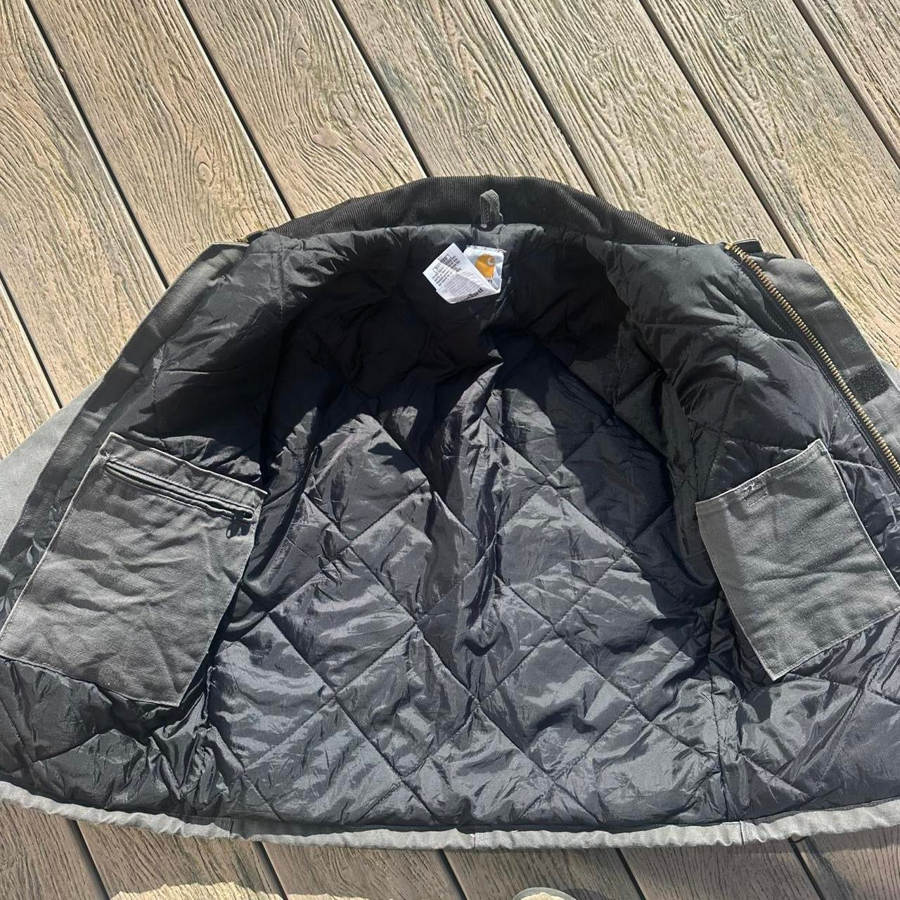 Vintage Carhartt Faded Grey Chore Detroit Jacket