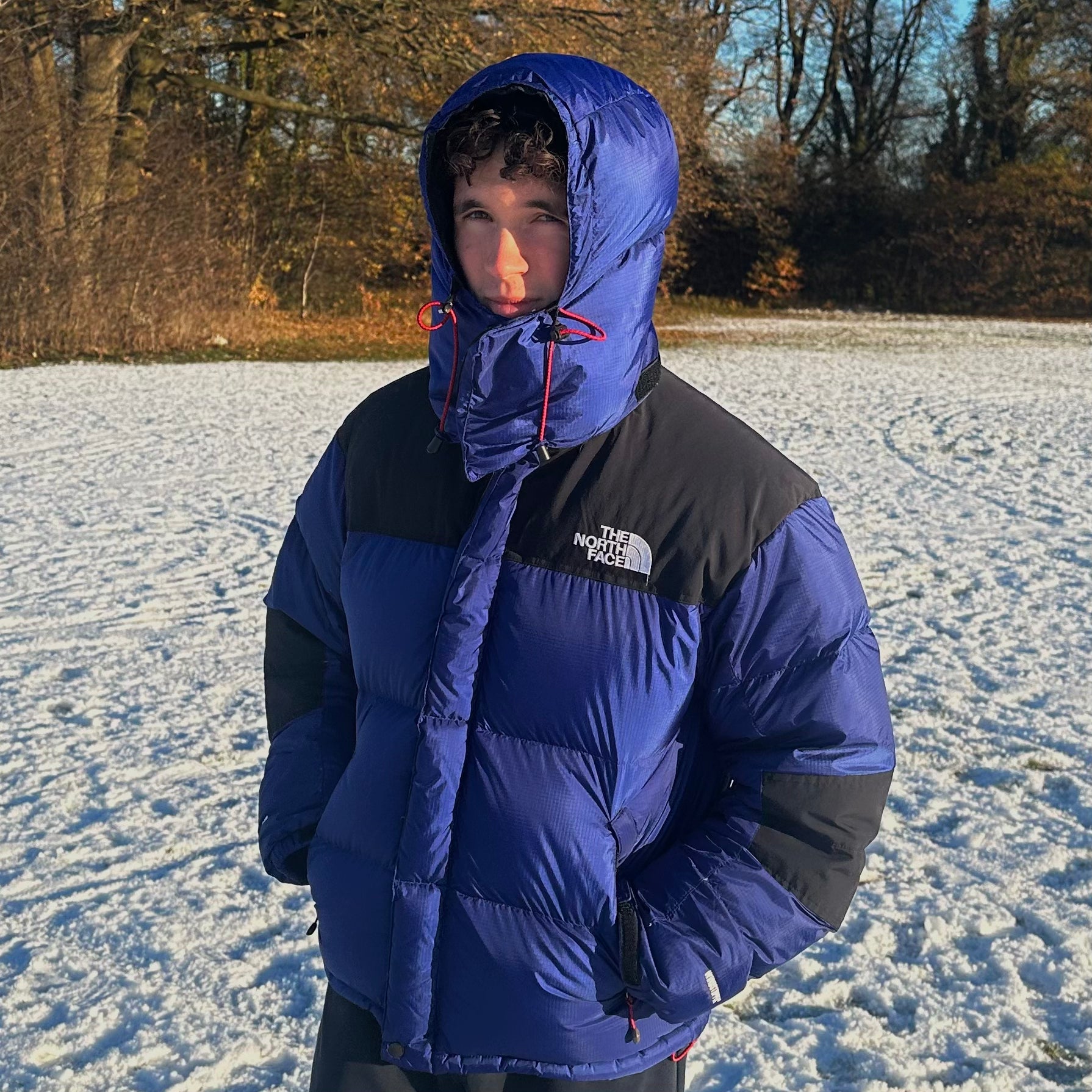 The North Face Aztec Blue Baltoro Puffer Jacket