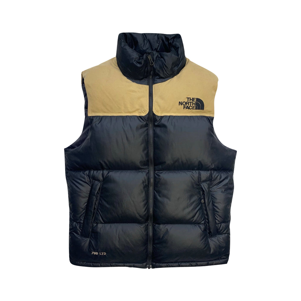 The North Face Black & Beige Gilet Puffer Jacket