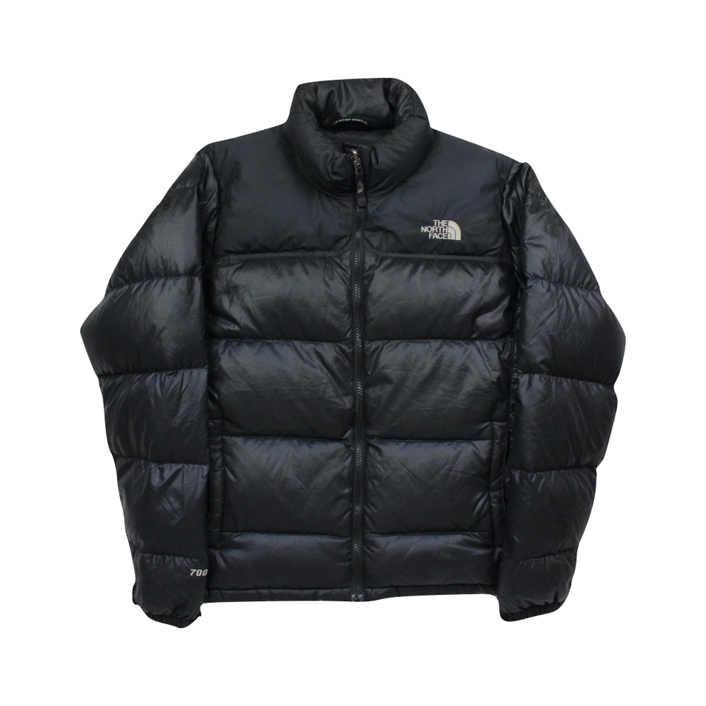 The North Face Womens Black Puffer Jacket WITH FRAY