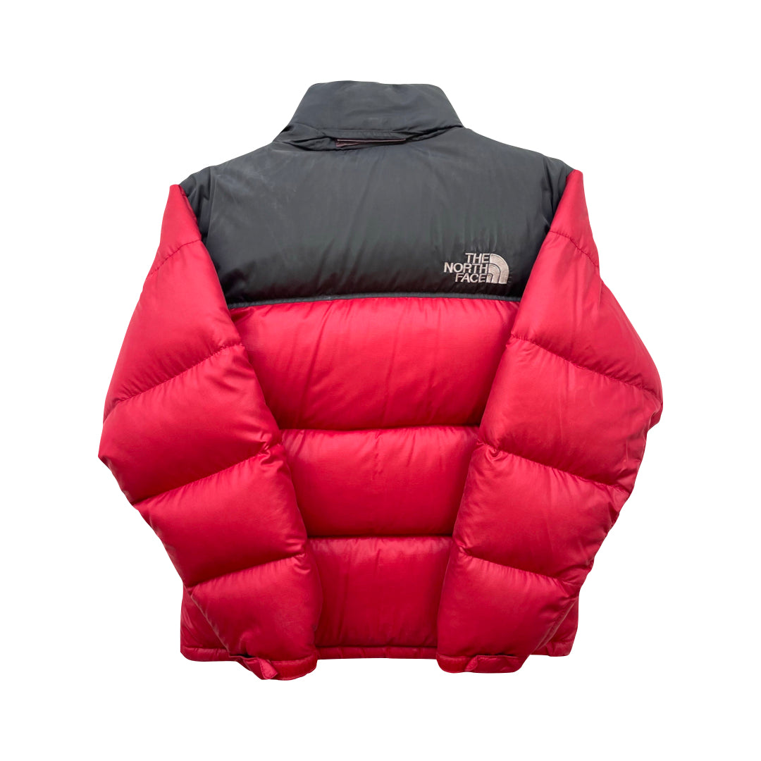 The North Face Red & Grey Puffer Jacket WITH STAIN