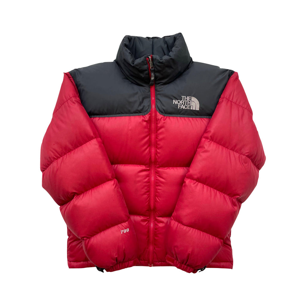 North face grey deals and red jacket