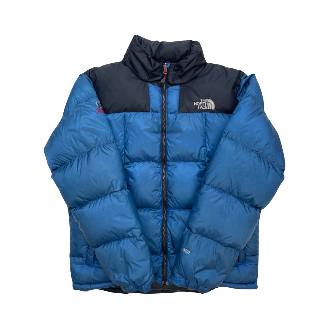 The North Face Light Blue Lhotse Summit Series Puffer Jacket | We Vintage