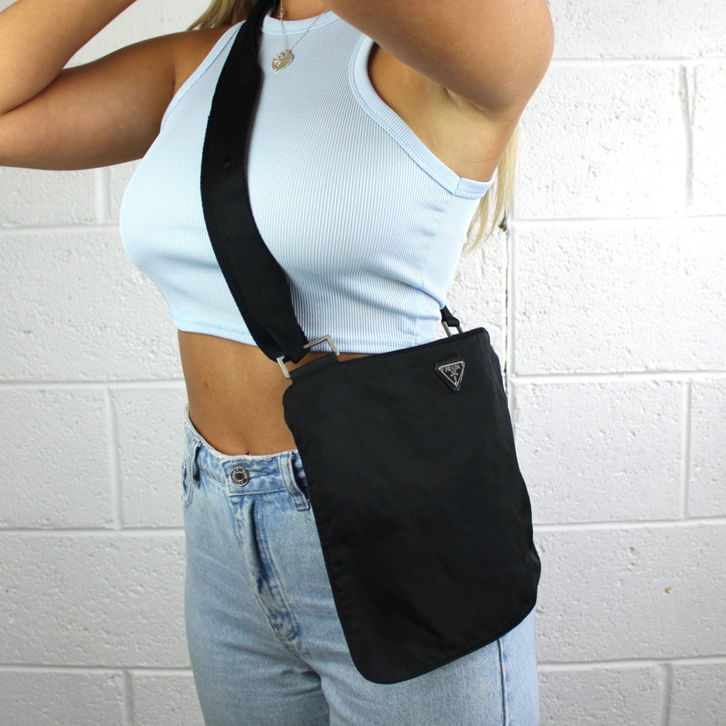 Prada Black Nylon Sidebag