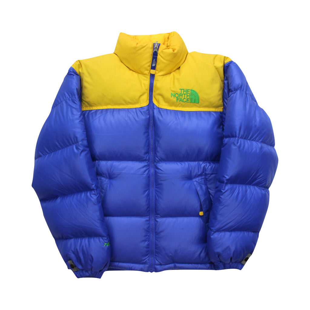 The North Face Light Blue / Purple & Yellow Puffer Jacket