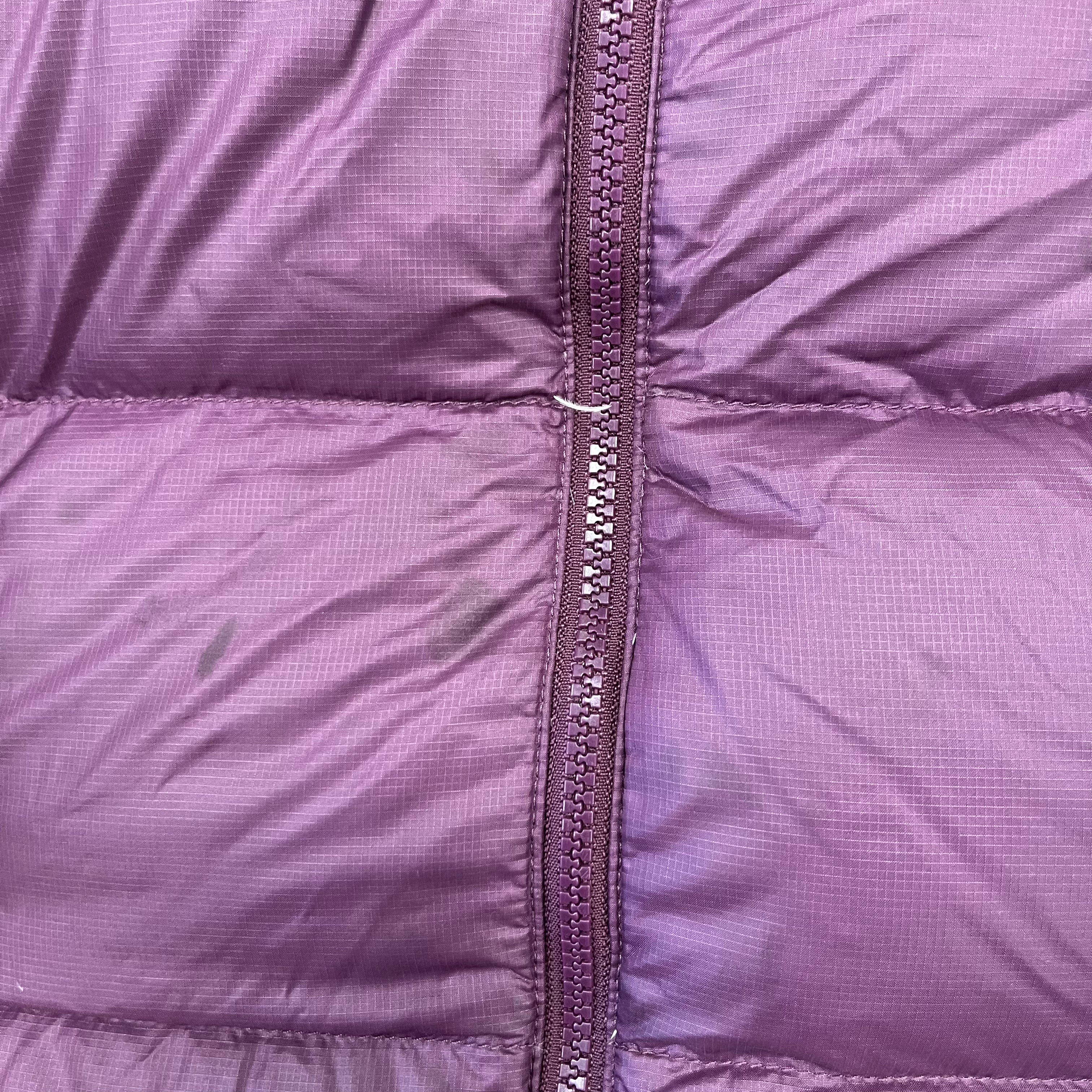 The North Face Womens Purple Puffer Jacket WITH STAIN