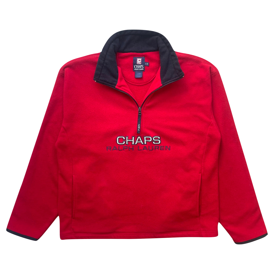 Ralph Lauren Chaps Red 1/4 Zip Sweatshirt