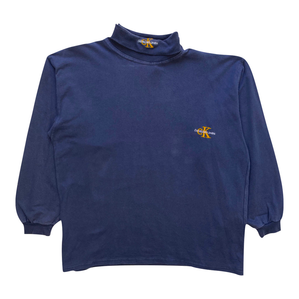 Calvin Klein Navy Blue Turtle Neck Sweatshirt