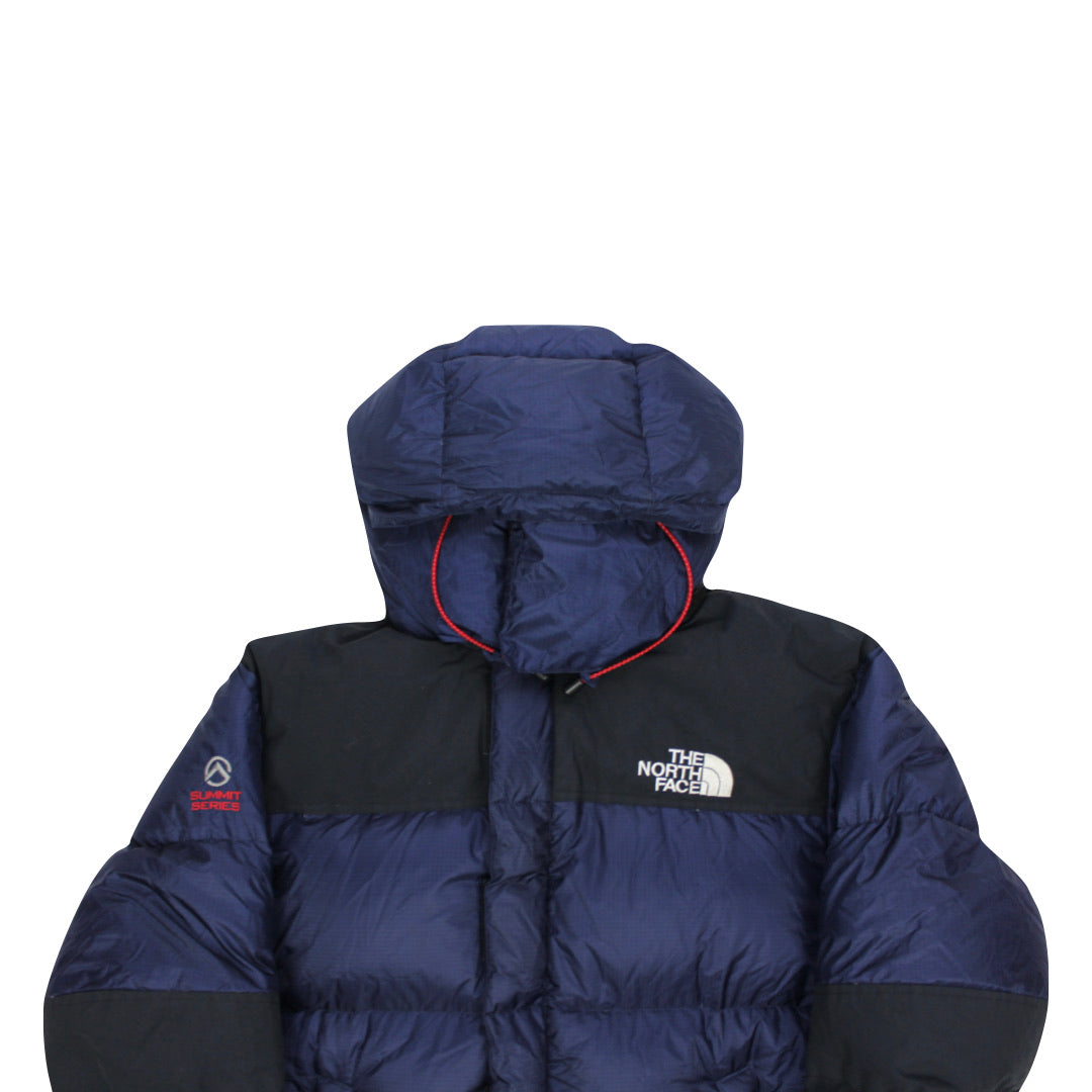 The North Face Dark Navy Blue Baltoro Puffer Jacket WITH REPAIRS